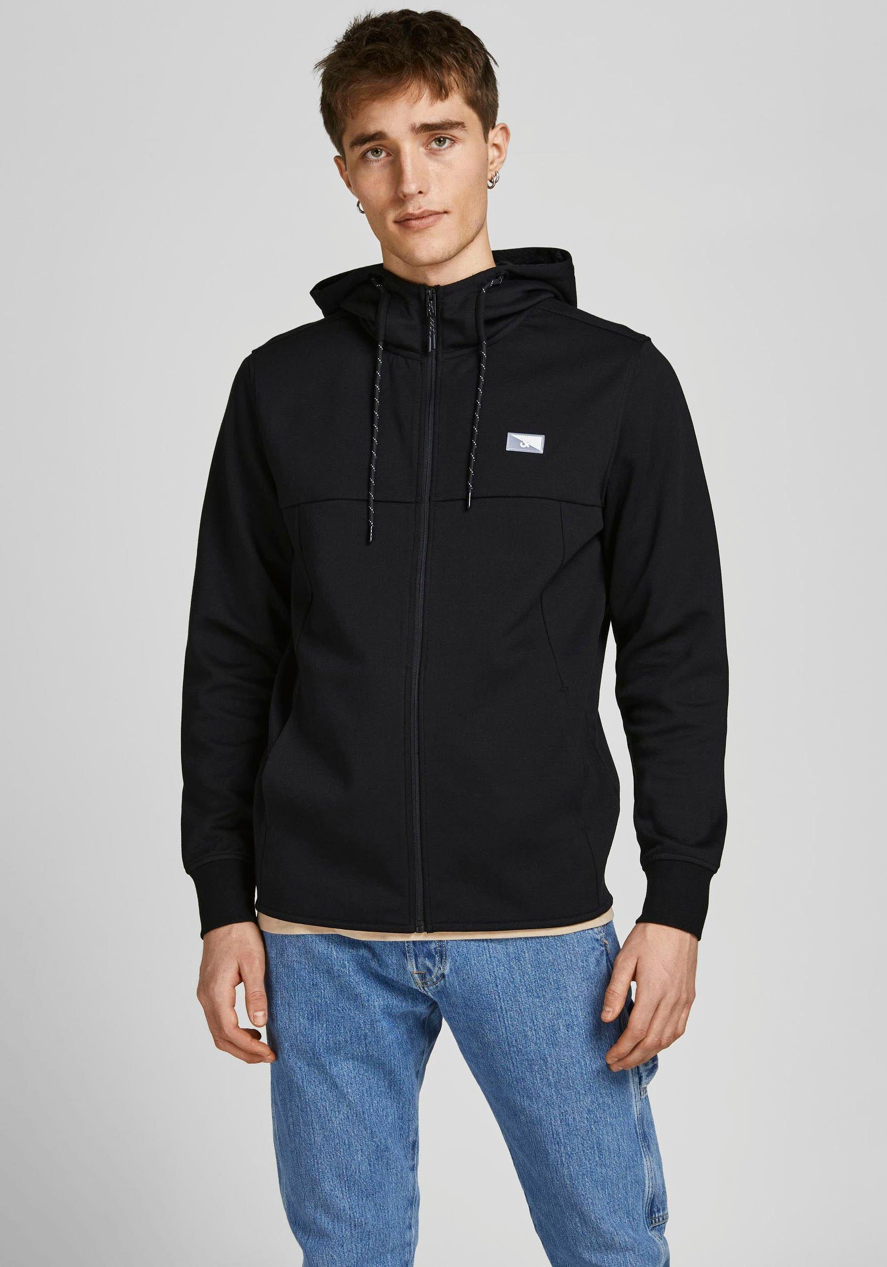 AIR Jones Kapuzensweatjacke schwarz HOOD ZIP Jack & SWEAT