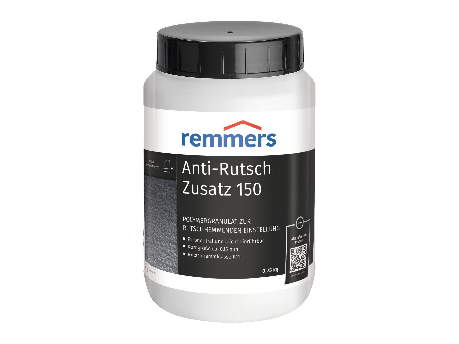 Remmers Wandfarbe Anti-Rutsch-Zusatz 150 0,25 kg, Rutschemmungsklasse R11, farbneutral, leicht einrührbar