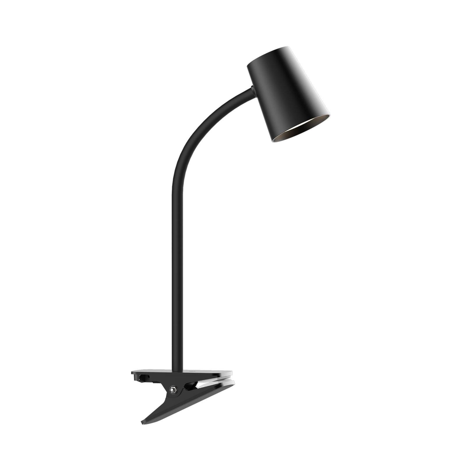 Lindby Klemmleuchte Ailina, LED, Kunststoff Schwarz warmweiß IP20, 1 x 5 W günstig online kaufen
