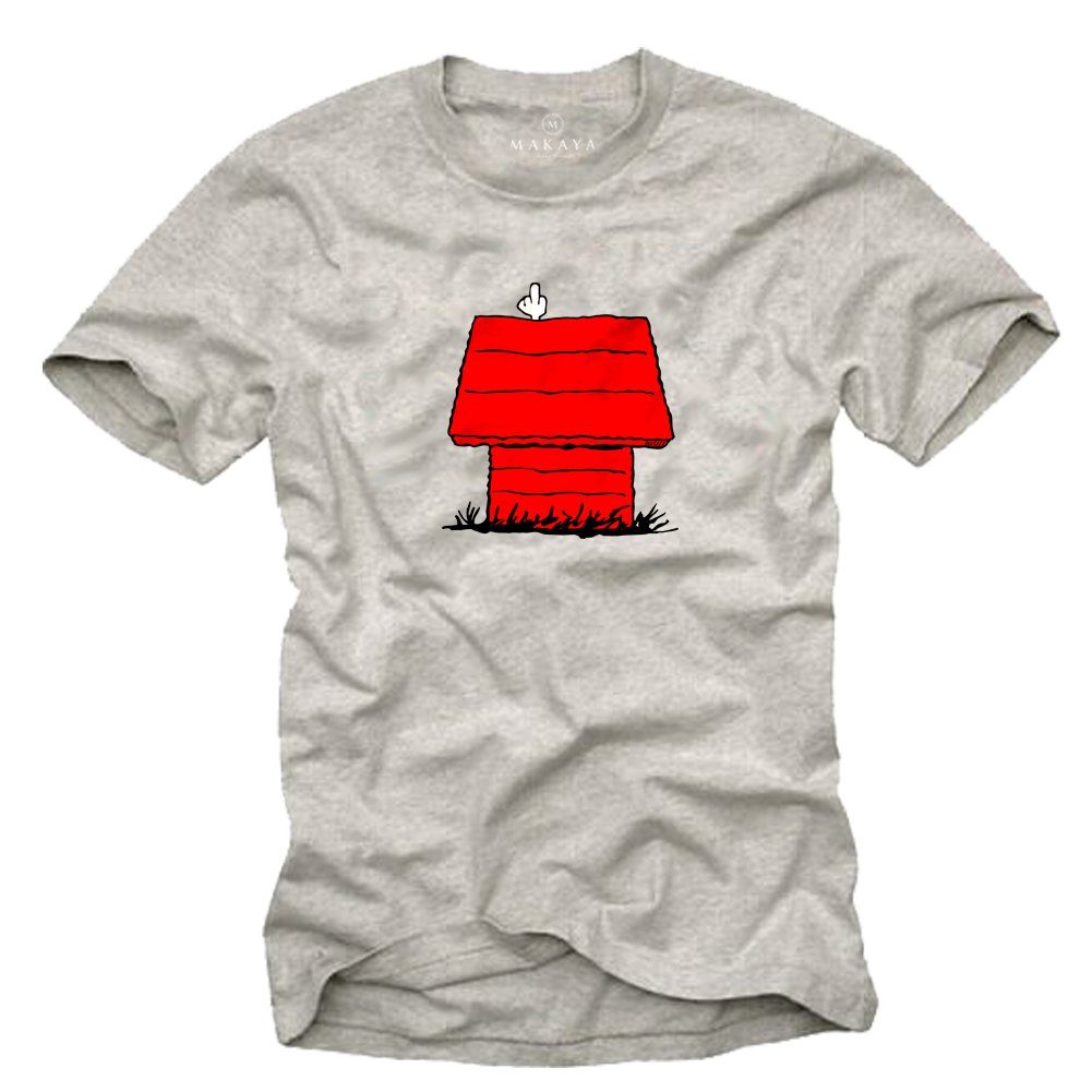 MAKAYA Print-Shirt Lustiges T-Shirt Herren Aufdruck günstig online kaufen