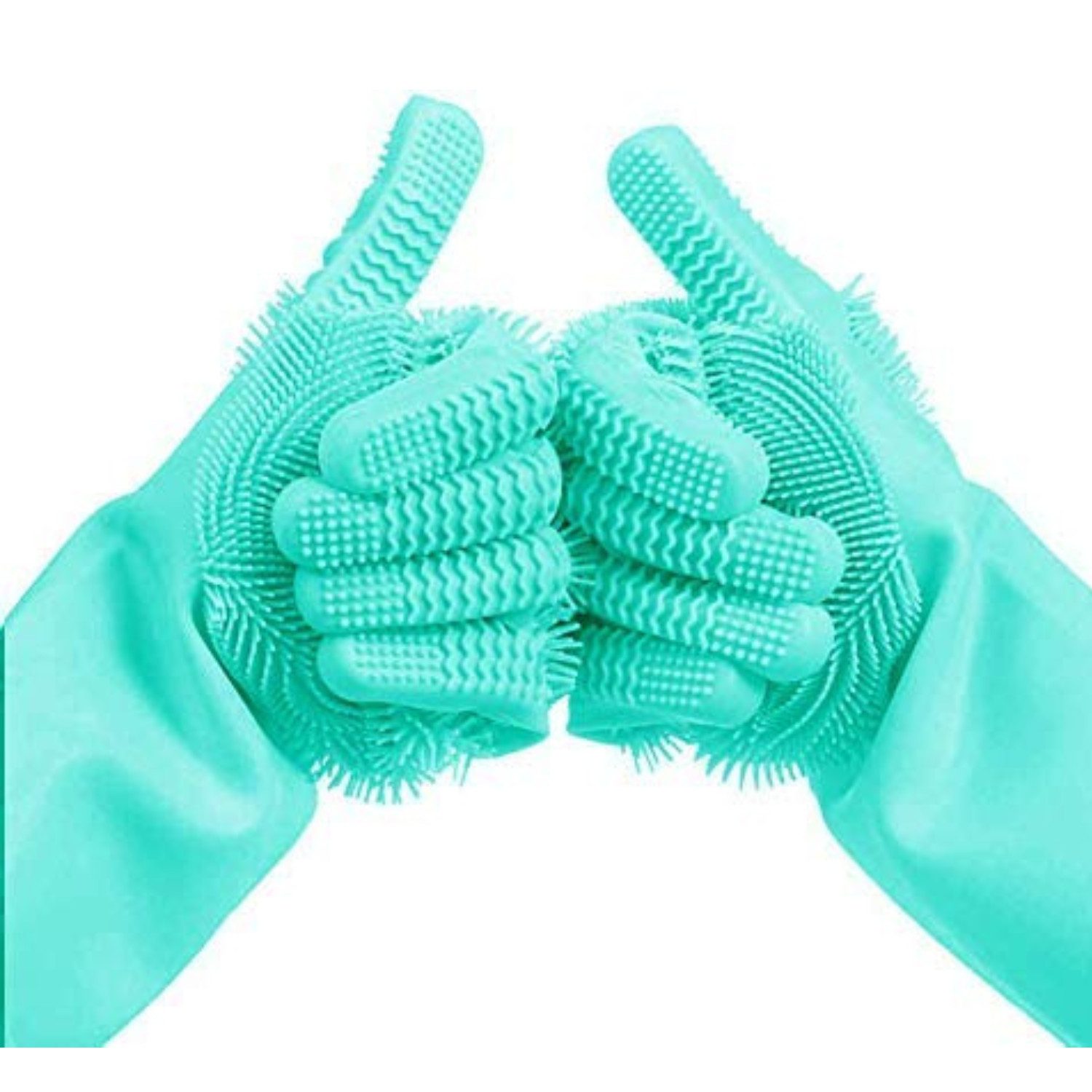 Geschenkehöhle Putzhandschuh Silikon Waschhandschuhe mit Noppen & feinen Bü günstig online kaufen