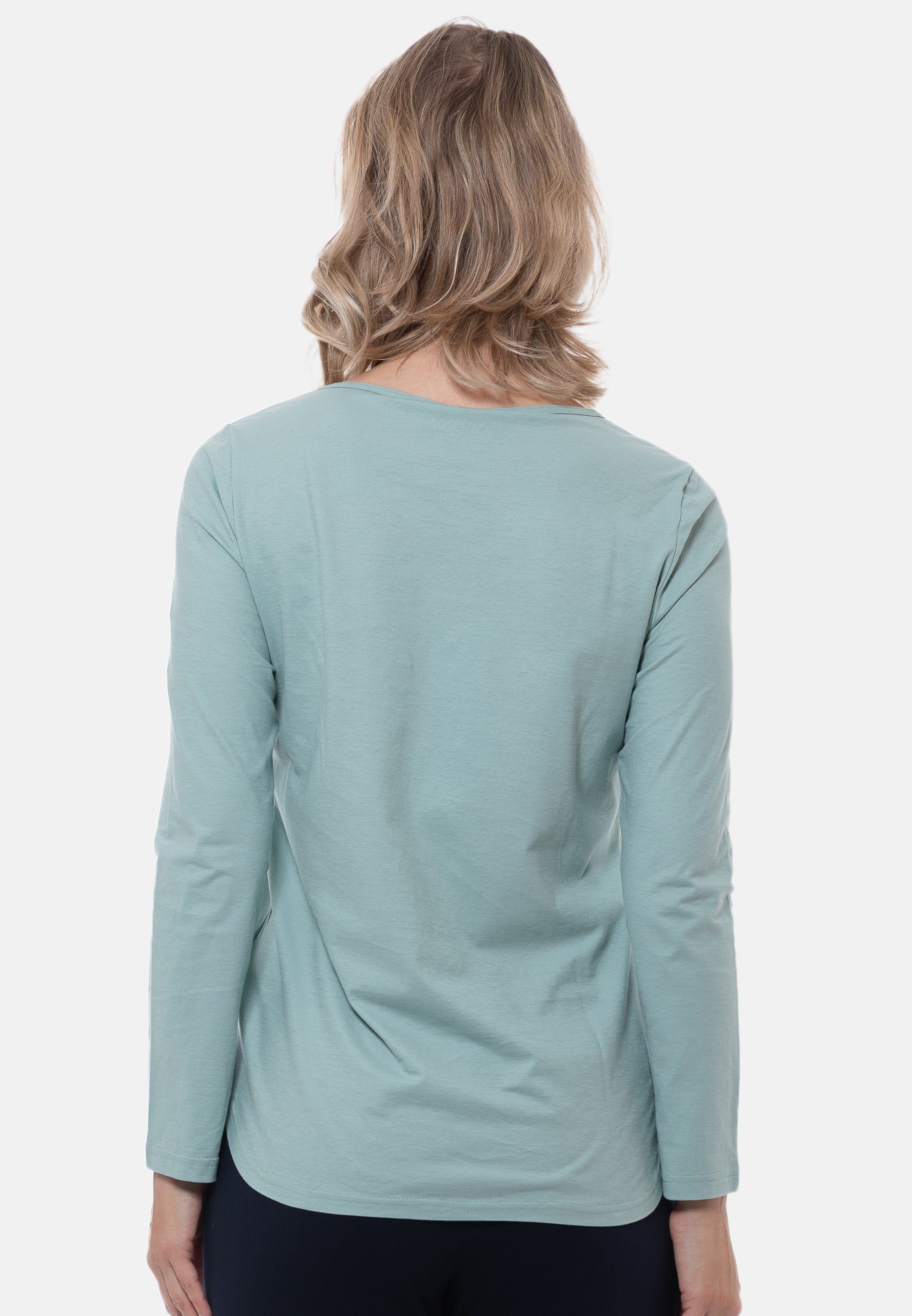 Organic - Mix - Shirt (1-tlg) Match Langarm Cotton Schlafanzug Ammann Baumwolle - & Pyjamaoberteil