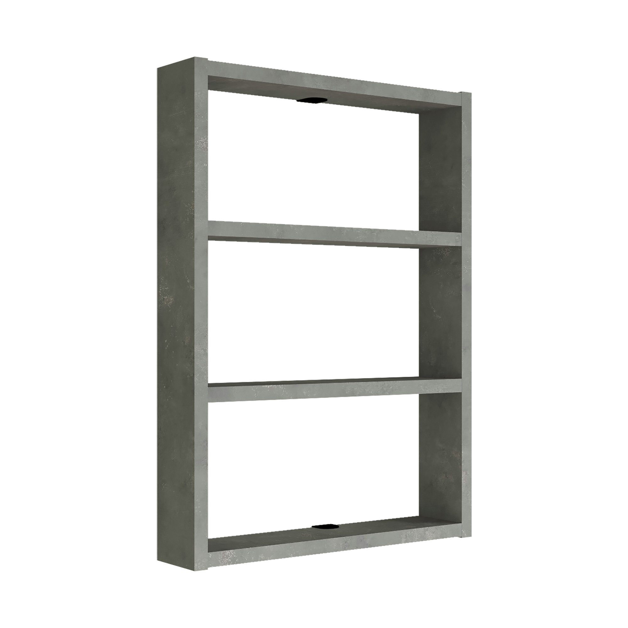 en.casa Küchenregal, »Lappajärvi« Gewürzregal Wandregal 60 x 43 x 9 cm Beton-Optik
