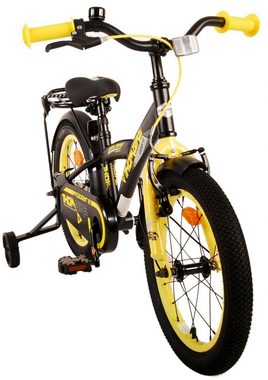 TPFSports Kinderfahrrad Volare Thombike 16 Zoll mit Rücktritt und Handbremse, 1 Gang, (Kinder Jugend Fahrrad - Jungsfahrrad - Rutschfeste Sicherheitsgriffe), Kinder Fahrrad 16 Zoll - Jugend Fahrrad - Schwarz/Gelb