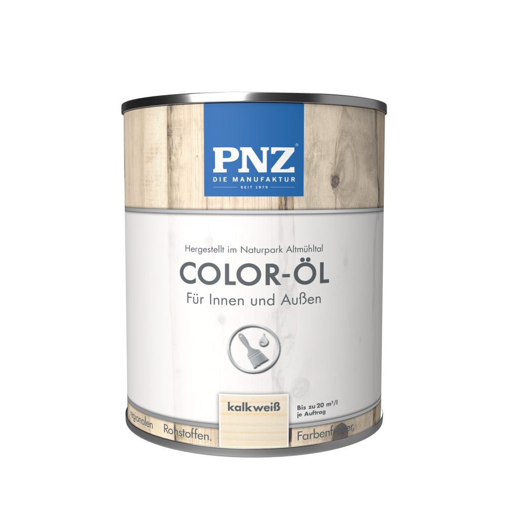 PNZ - Die Manufaktur Holzöl Color-Öl, farbenfroh, Renovierung oder Neuanstrich, Innen & Außen