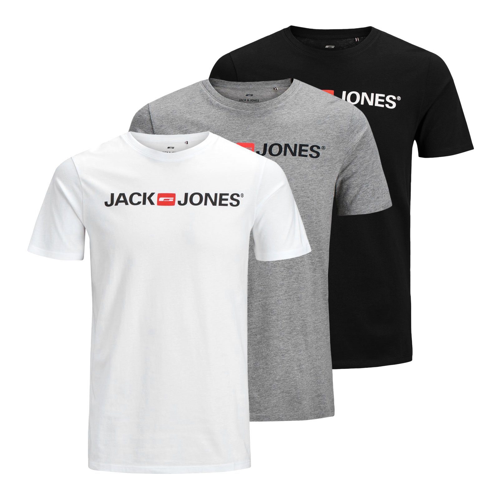 T-Shirt 3er Pack Logo Tee Crew Neck