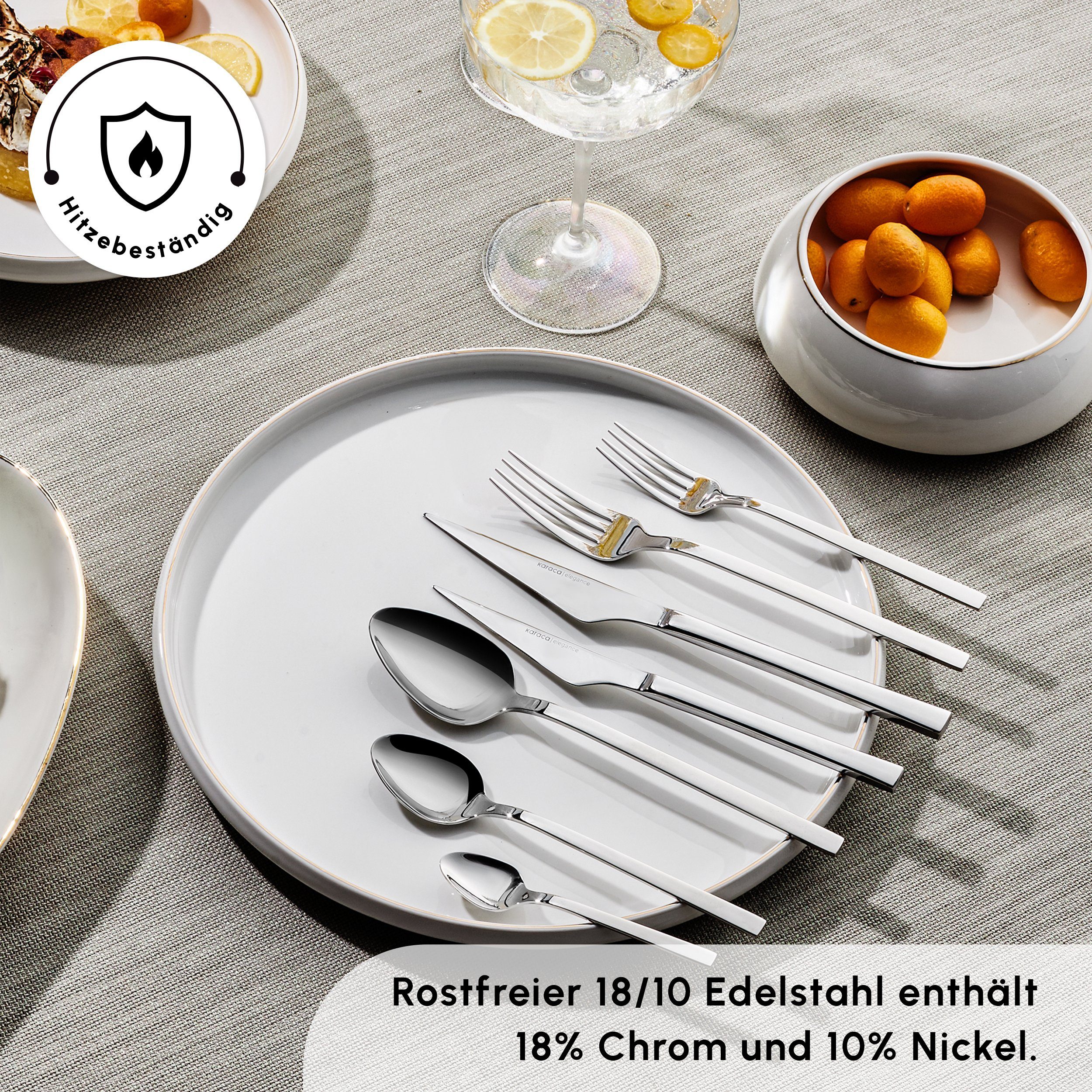 Karaca Besteck-Set Karaca Sedir Elegance 84-teilig Besteckset 12 Personen Besteck Set (84-tlg), 12 Personen, Edelstahl, bruchfest rostfrei – Bild 5 von 5
