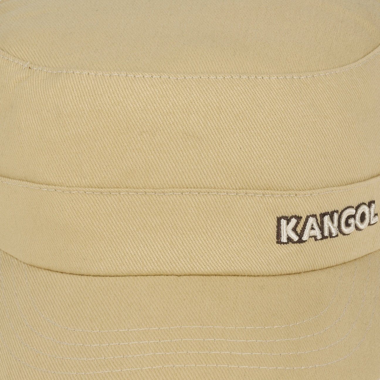 Kangol mit Fullcap Army Cap (1-St) Schirm beige