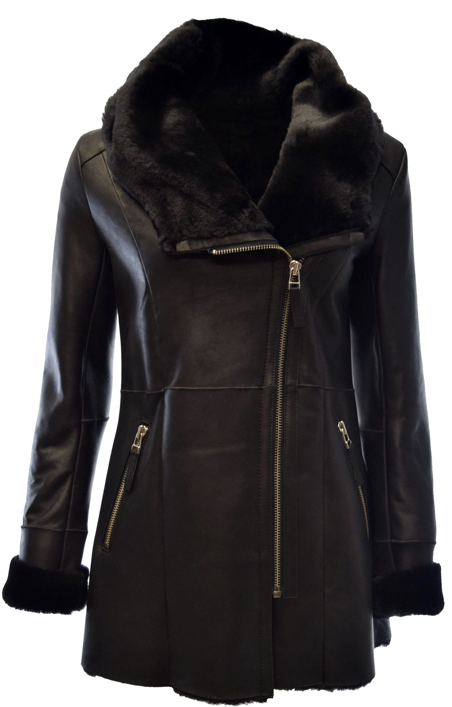 Zimmert Leather Ledermantel Olivia Damen, Lammfellmantel, günstig online kaufen