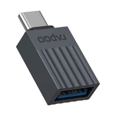 Rapoo UCA-1001 USB-C Adapter, USB-C auf USB-A, Grau USB-Adapter USB-C zu USB 3.2 Gen 1 Type A