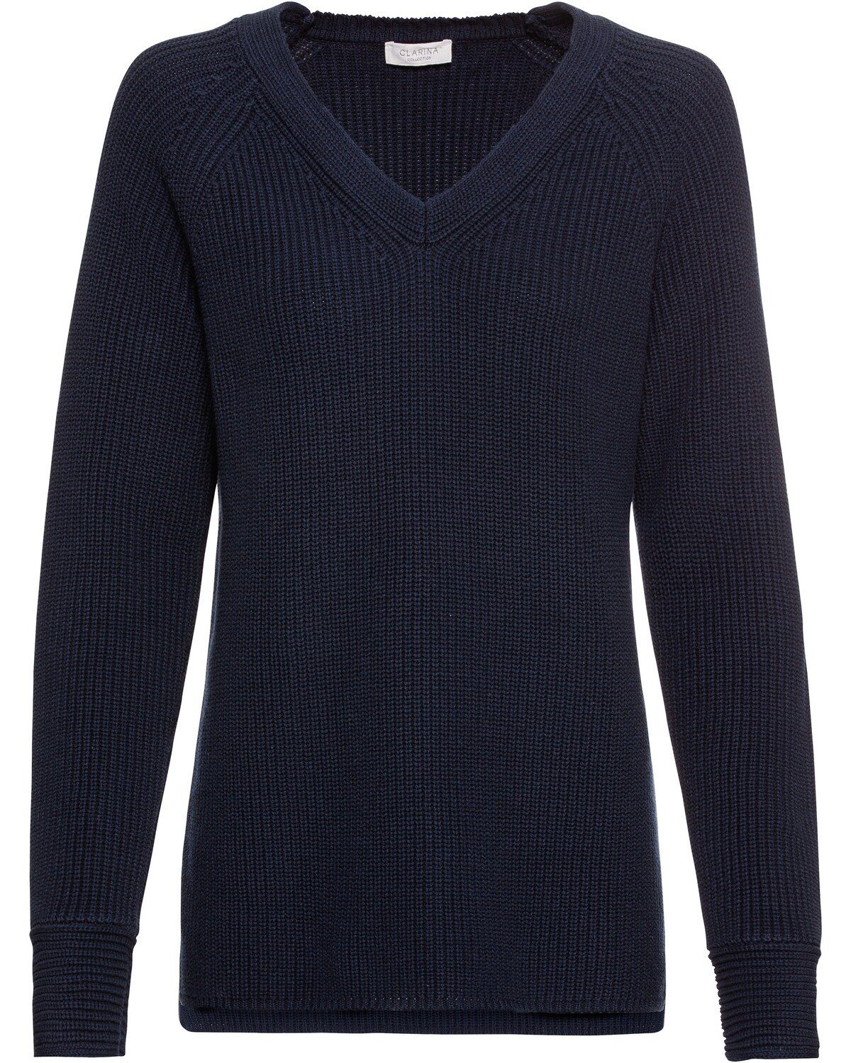 Clarina Strickpullover V-Pullover Marine