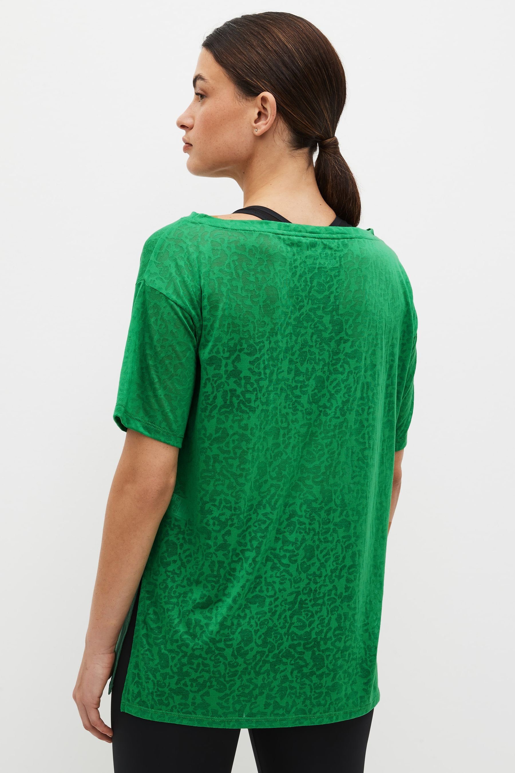 (1-tlg) T-Shirt Green Sports Active Burnnout T-Shirt Next