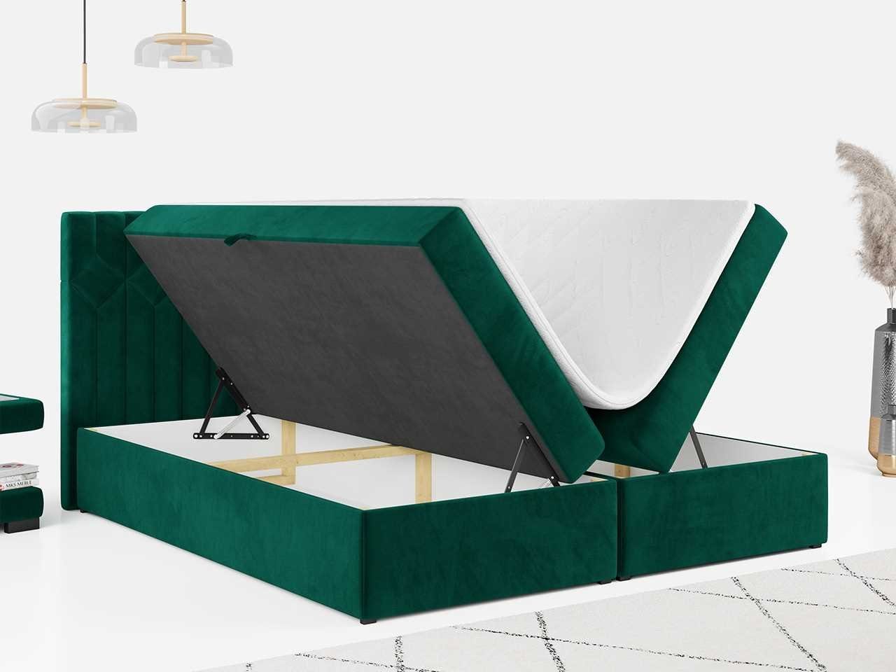 Schlafzimmer, mit MÖBEL Doppelbett Multipocket-Matratze MKS 5, für STELLE Kopfstütze, Boxspringbett
