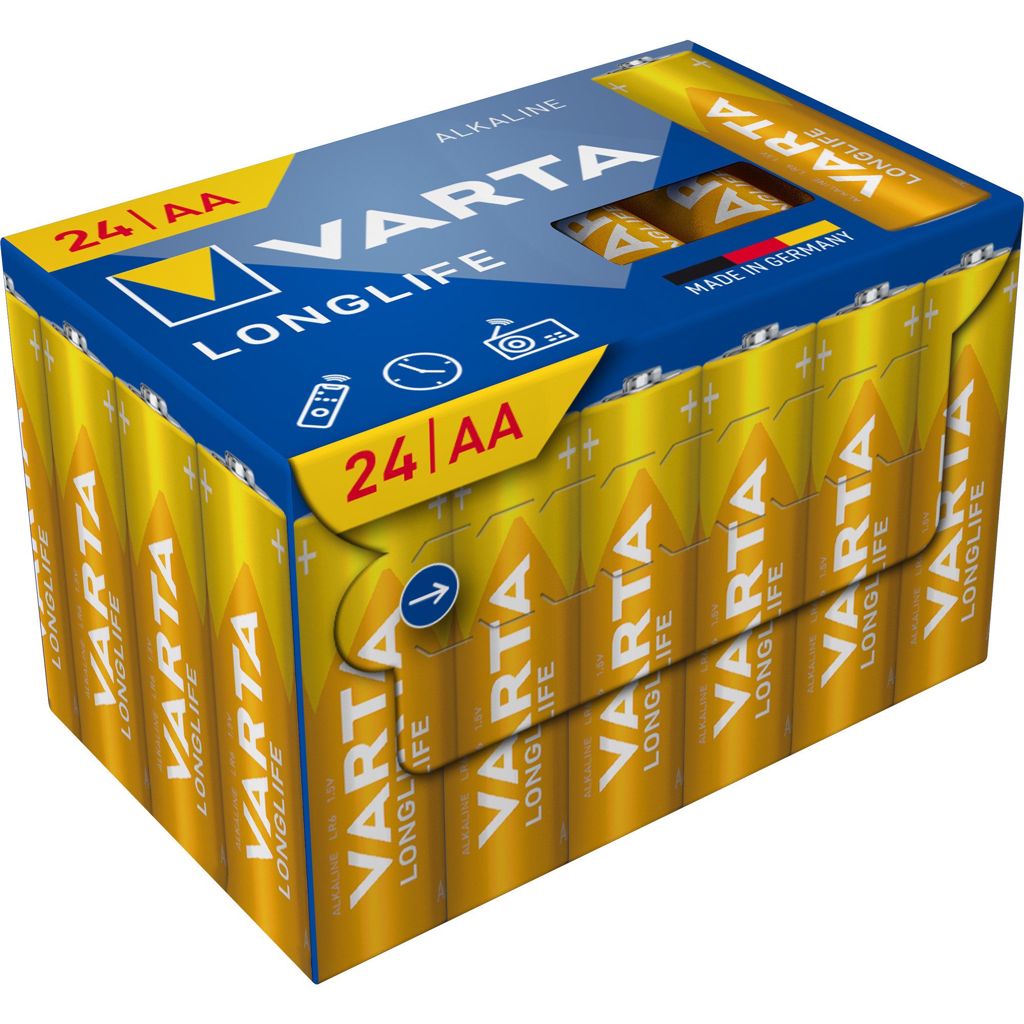 VARTA VARTA Longlife Batterie LR06 Box, AA (Mignon), (24 Batterie