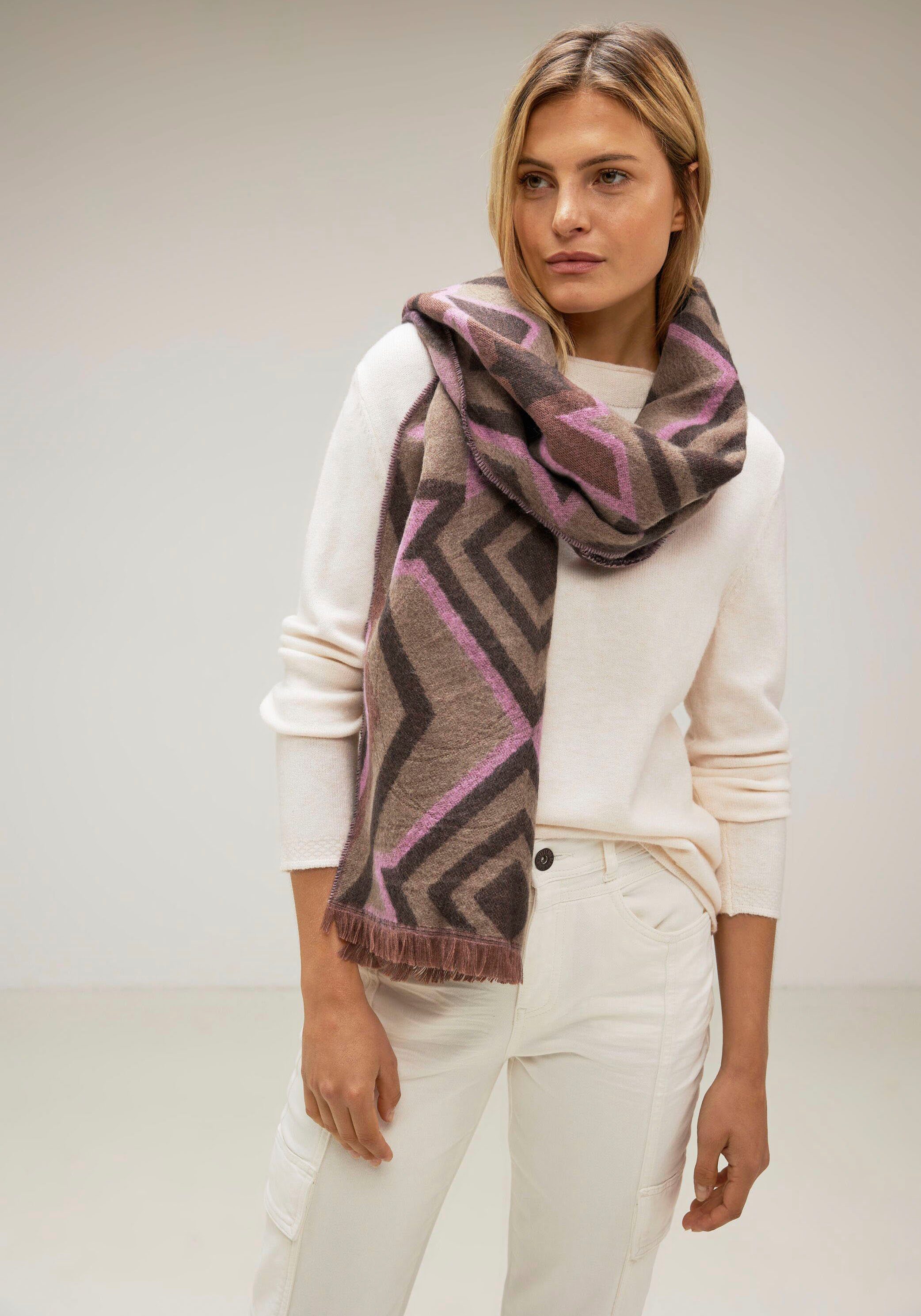 brown STREET ONE rocky Ikat-Muster mit Schal,