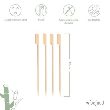 wisefood Einwegbesteck-Set Fingerfood Spieße aus Bambus 12 cm (250-tlg), Bambus