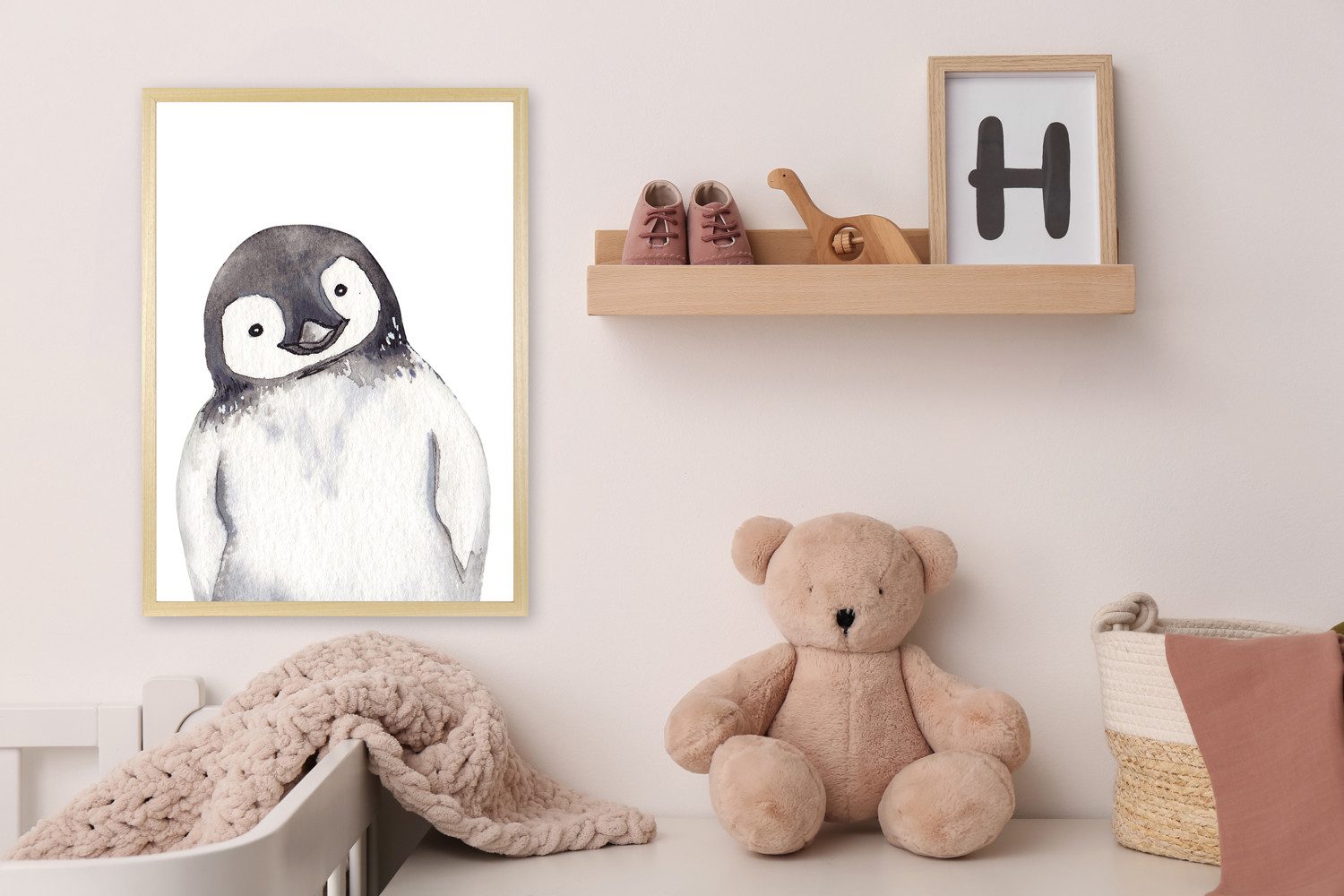 Bild mit Rahmen Pinguin