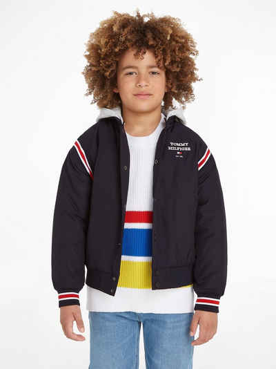 Tommy Hilfiger Bomberjacke TH LOGO BOMBER JACKET mit Logostickerei auf der Brust