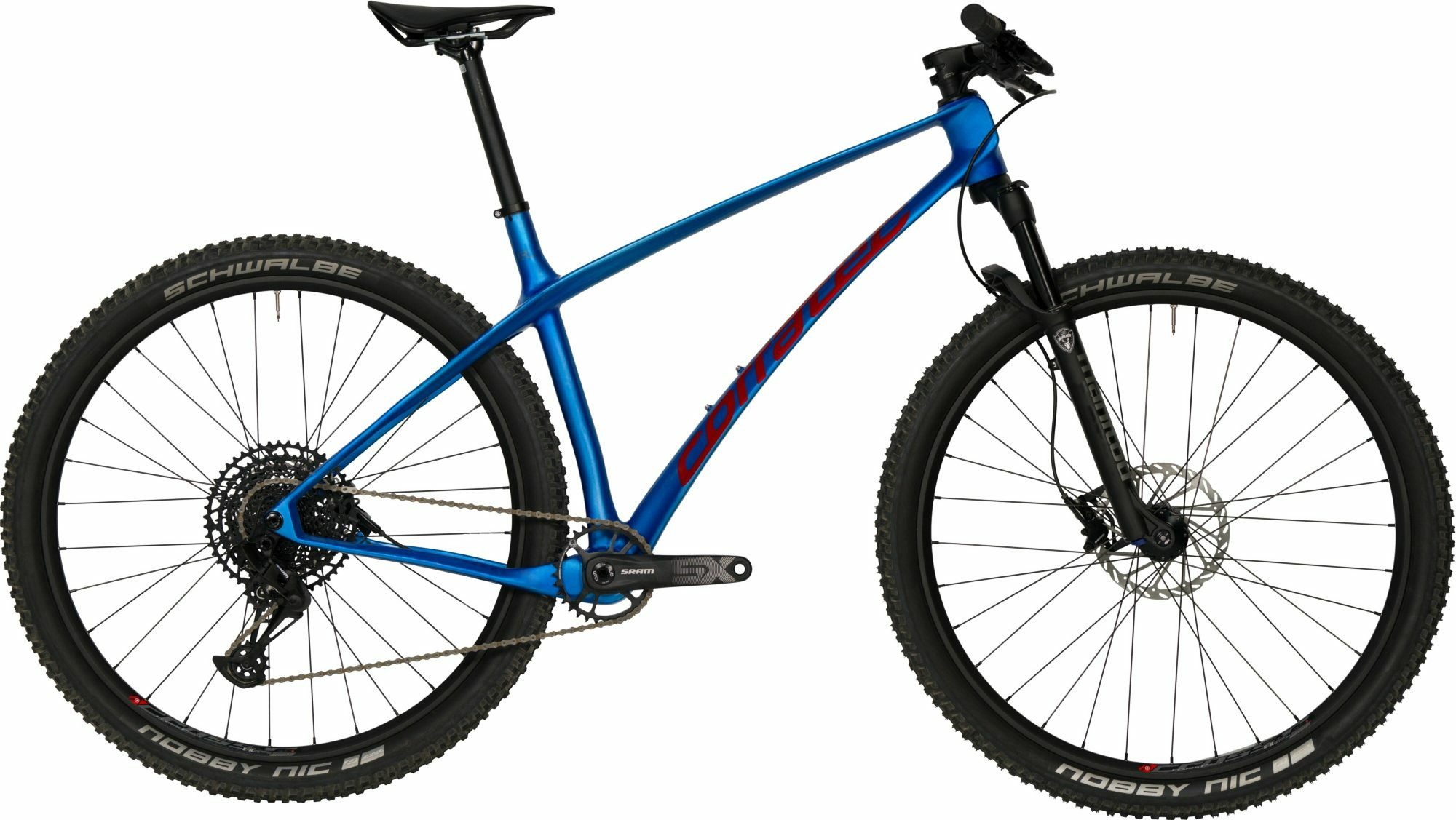 corratec Mountainbike MTB Hardtail Revolution BOW Sky Blue/Red/Anthracite 29" Diamant, 12 Gang SRAM SRAM SX EAGLE 12-SPEED Schaltwerk