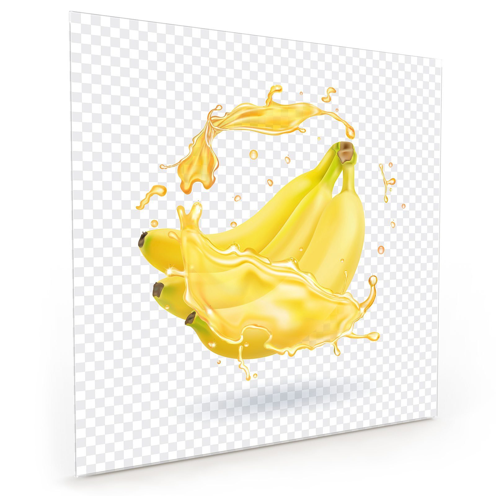 Küchenrückwand Motiv Primedeco Bananensplash mit Küchenrückwand Spritzschutz Glas
