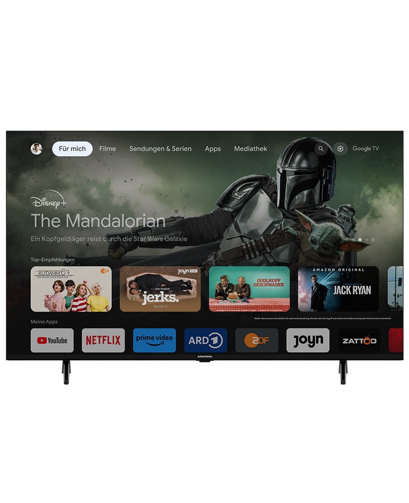 Grundig 65 GUB 7440 Q QLED-Fernseher (164 cm/65 Zoll, 4K Ultra HD, Google TV, 4K UHD, Hey Google, Dolby Vision & HDR10+, Magic Fidelity)