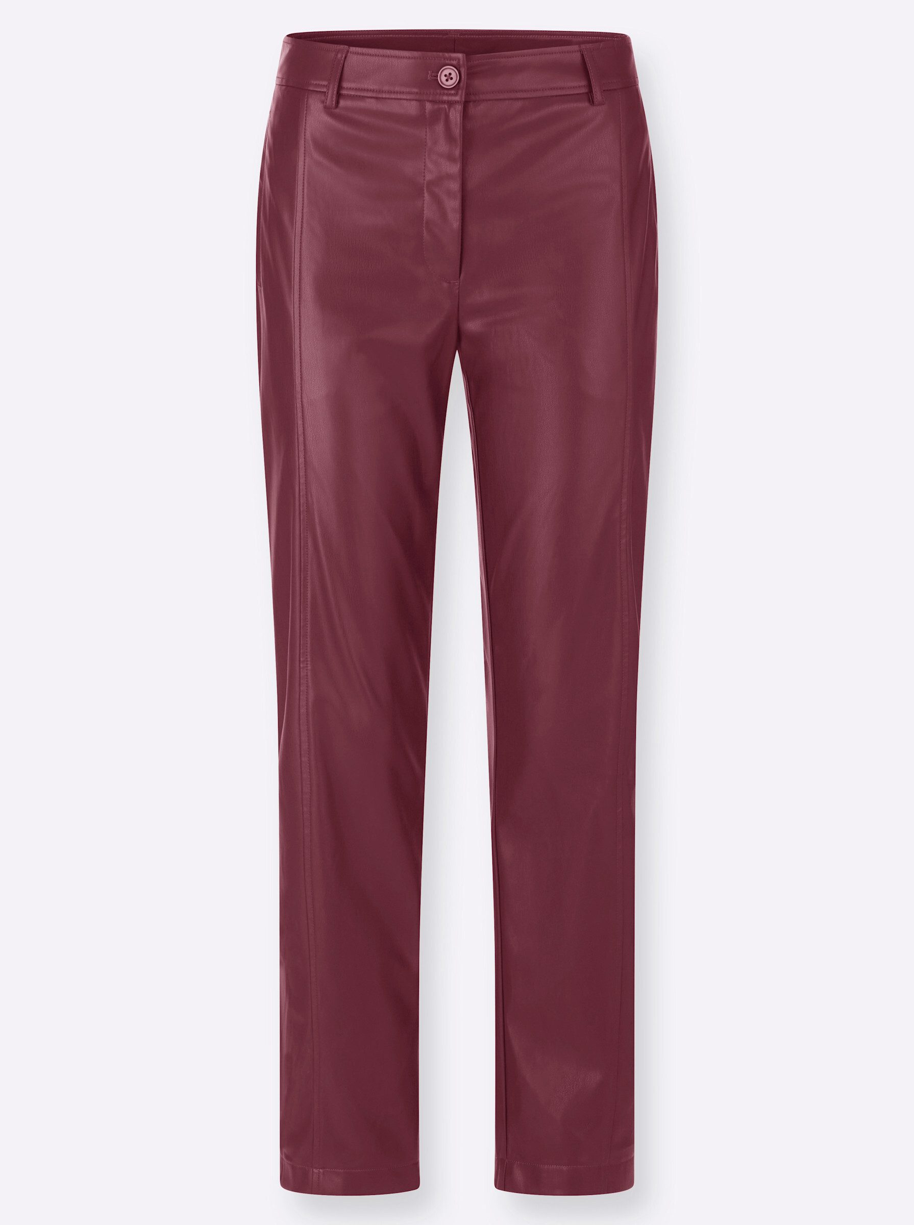 Jerseyhose Lederimitat-Hose komfortabel
