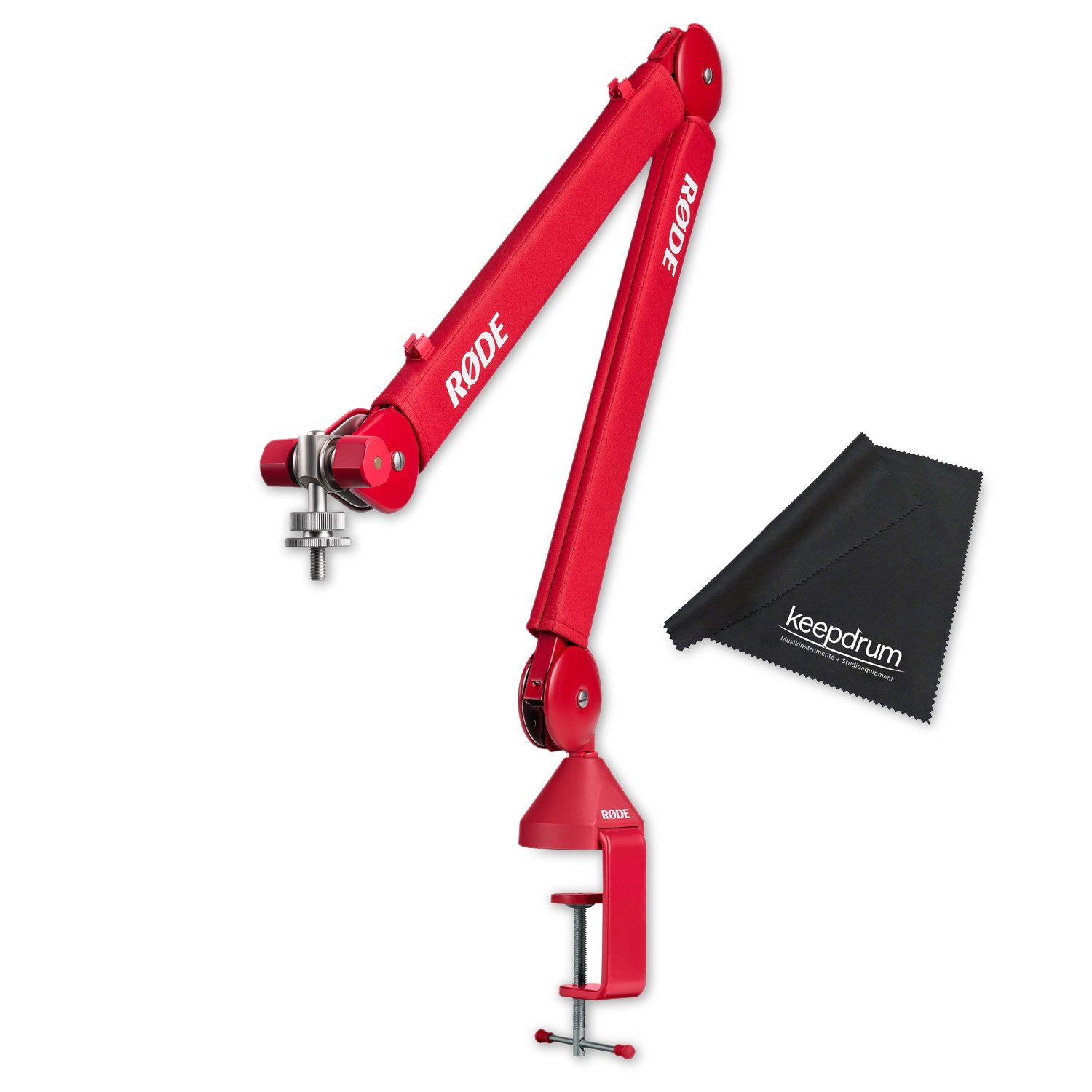 RØDE Mikrofonständer Rode Mikrofonarm PSA1+ Plus Rot mit Mikrofasertuch, (Mikrofonarm, Mikrofon Gelenkarm), Gelenkarmstativ mit Neoprenüberzug