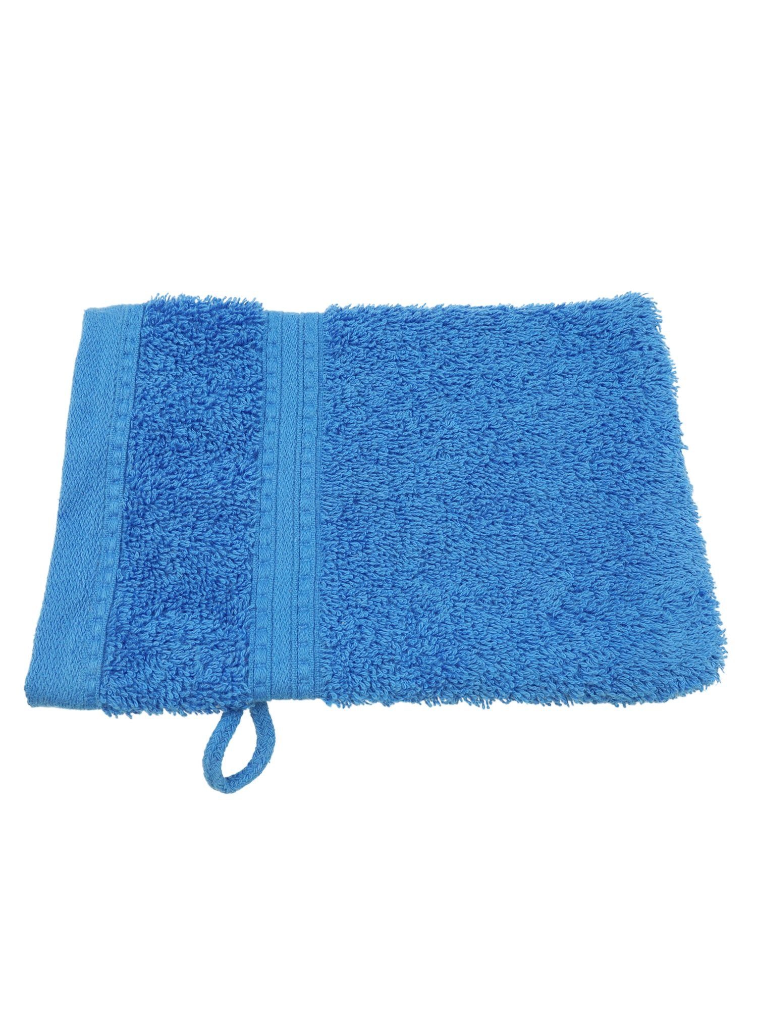 Julie Handtuch x 21 (1-St) 15 cm, 1-Handtuch-Royalblau-Waschhandschuh Bio-Baumwolle Julsen