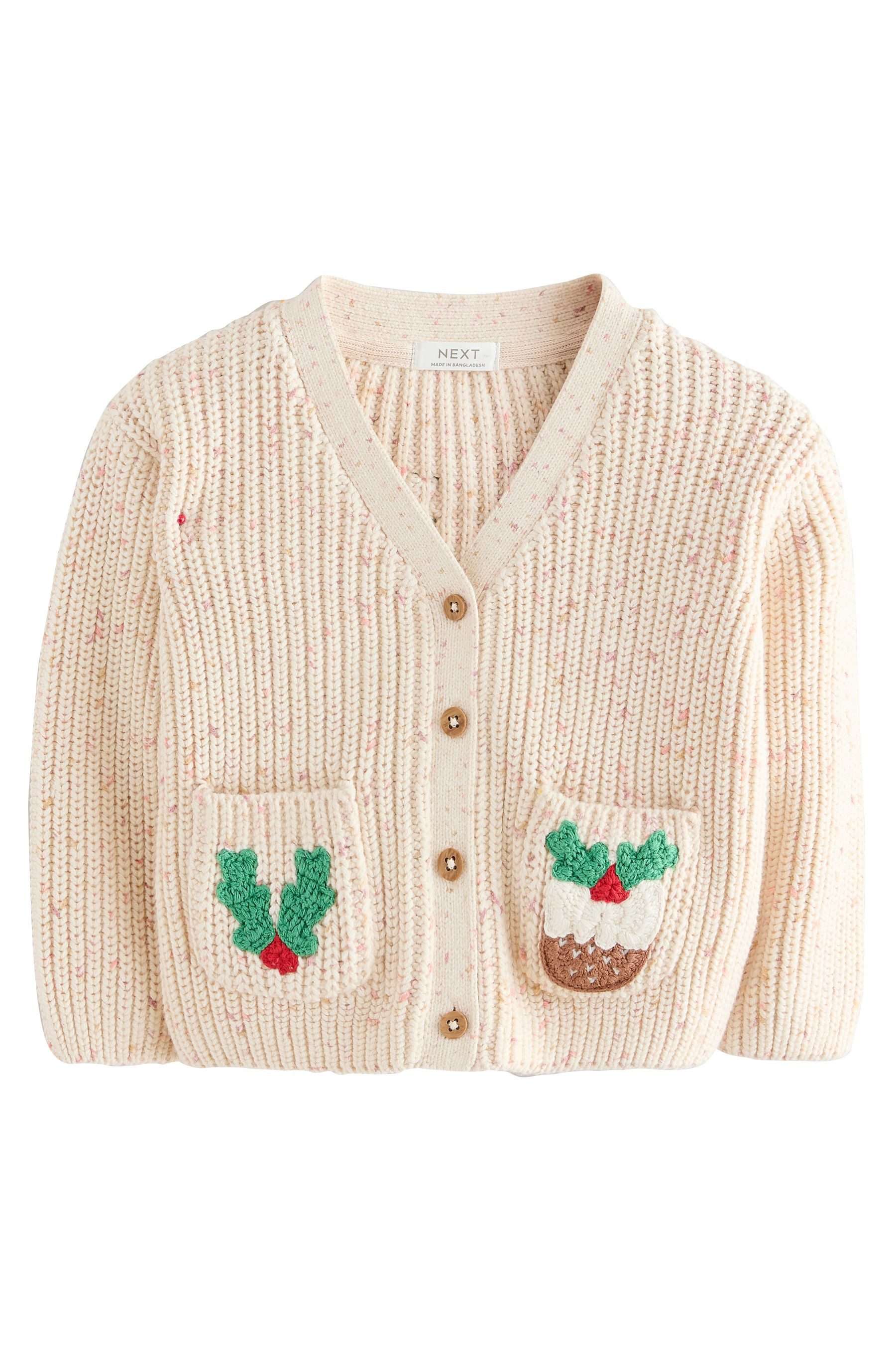 Next Strickjacke Weihnachtsstrickjacke Stechpalme (1-tlg)
