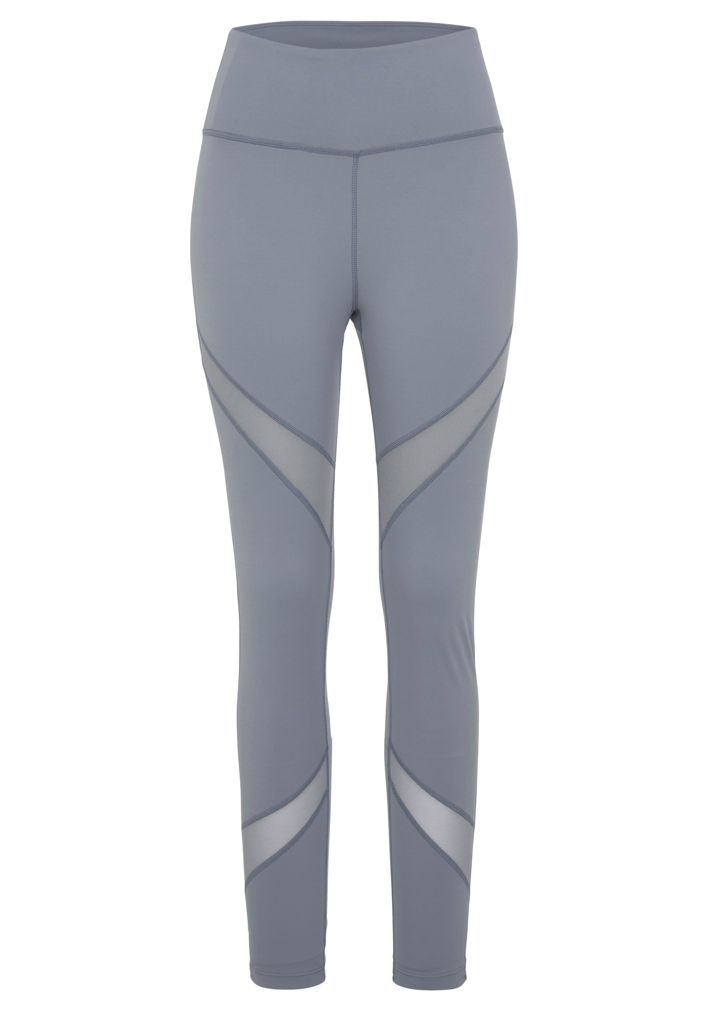 mit Raffung, grau -Sport LASCANA blau kleiner Loungewear Leggings Funktionsleggings ACTIVE
