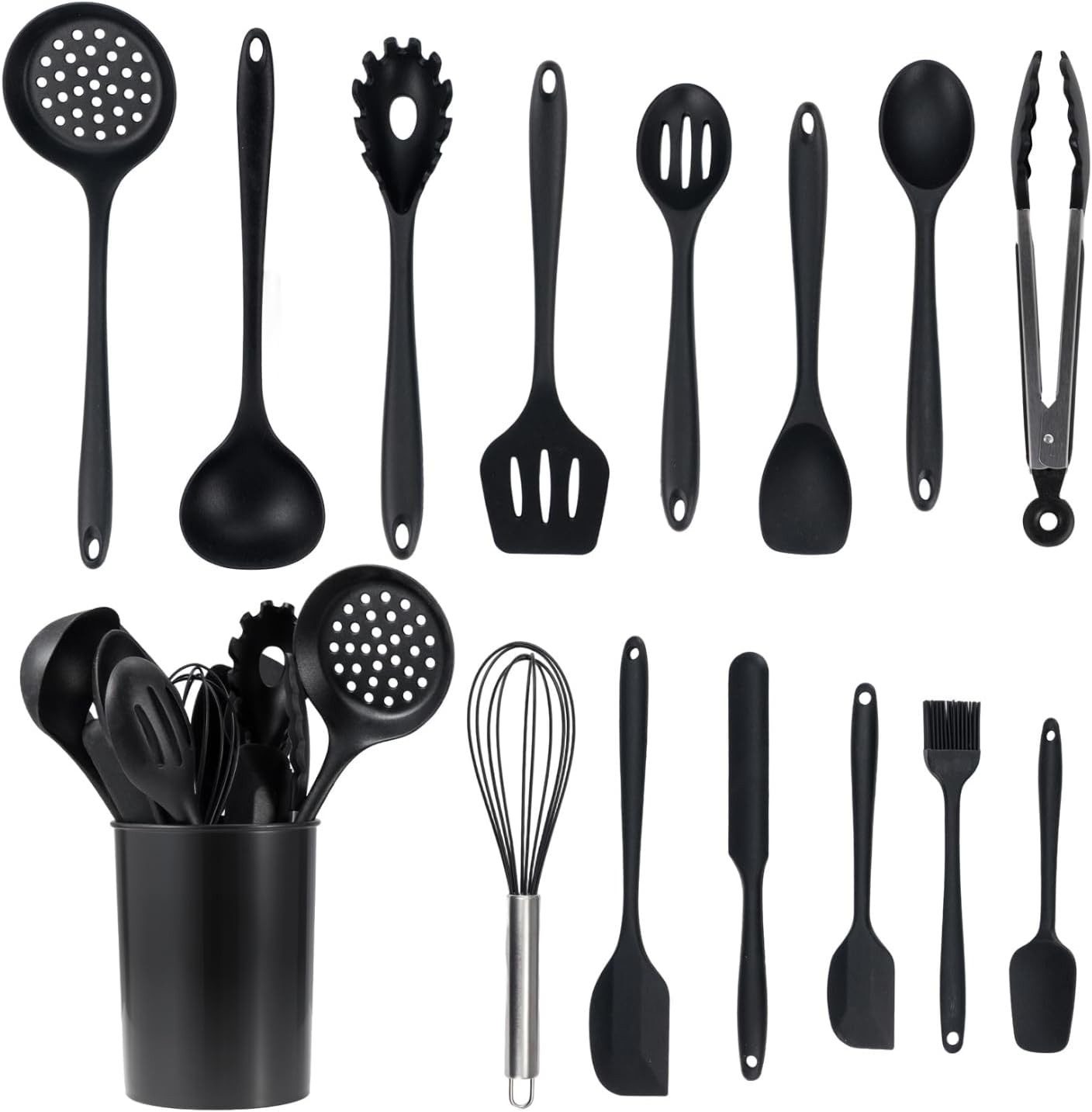 Youyijia Küchenorganizer-Set 15-teiliges Silikon Küchenutensilien Set