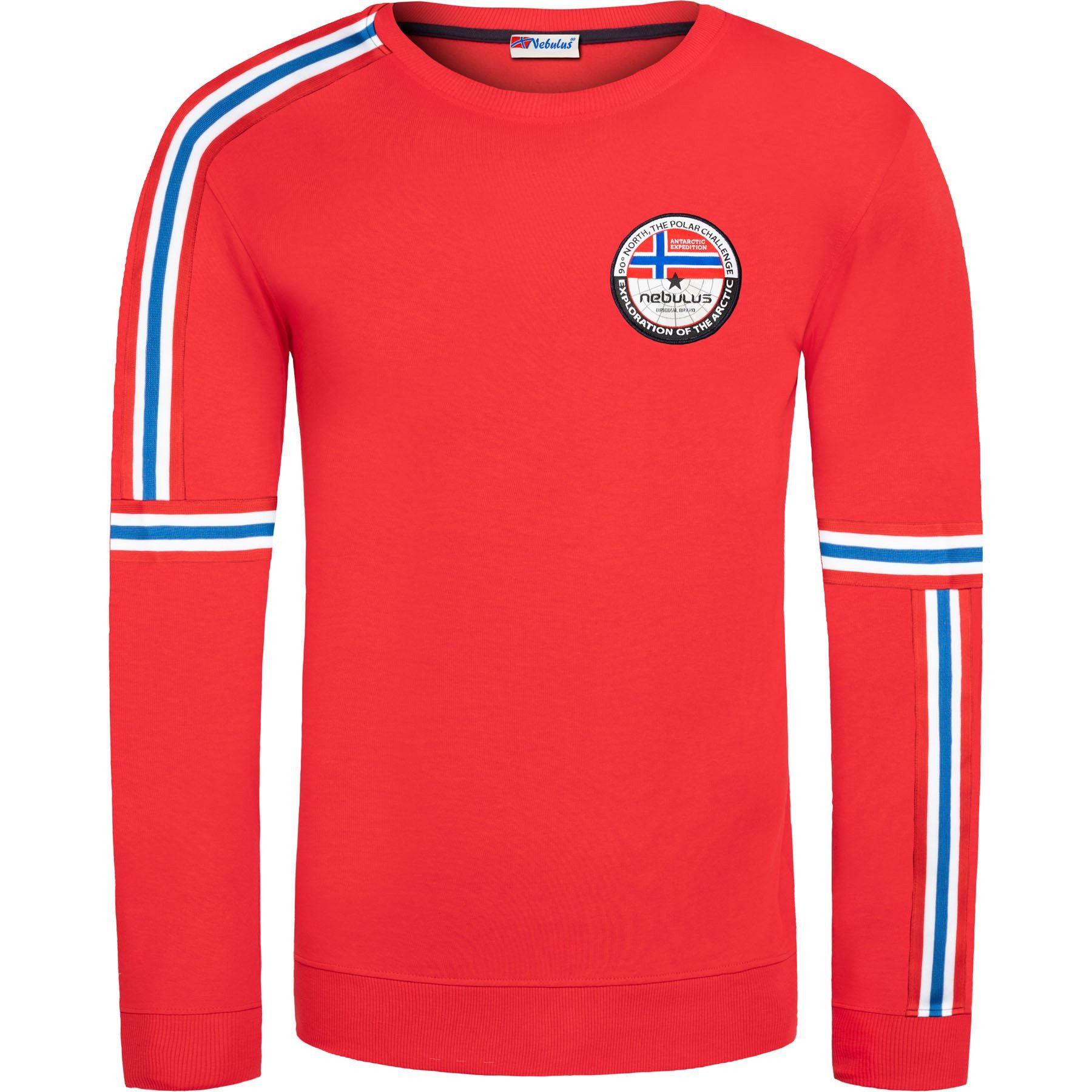 Nebulus Sweatshirt STRIPE, P5036 - Herren, rot, M günstig online kaufen