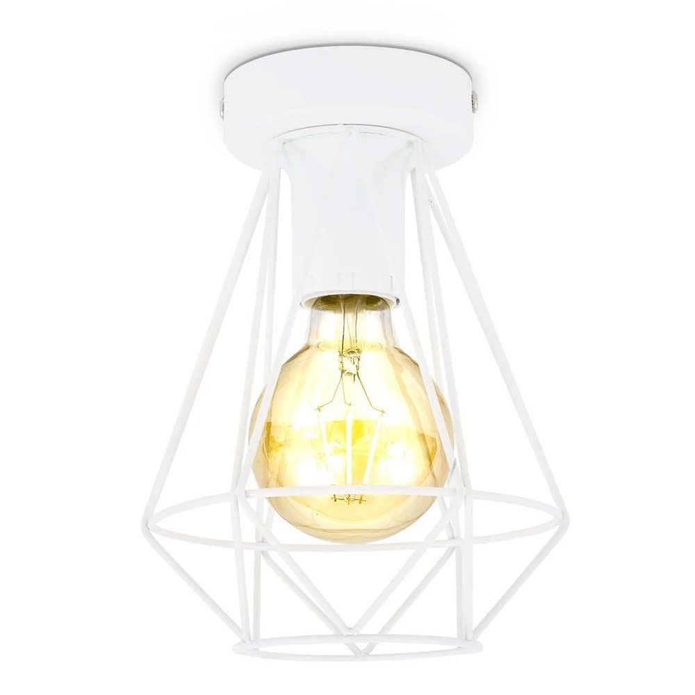 LED-Leuchtmittel B.K.Licht Deckenleuchte Vintage Draht Weiß günstig online kaufen