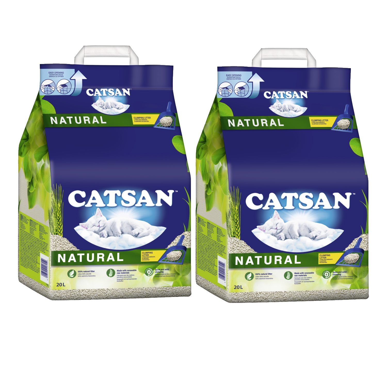 CATSAN Katzenstreu CATSAN® Natural Klumpstreu 2 x 20l
