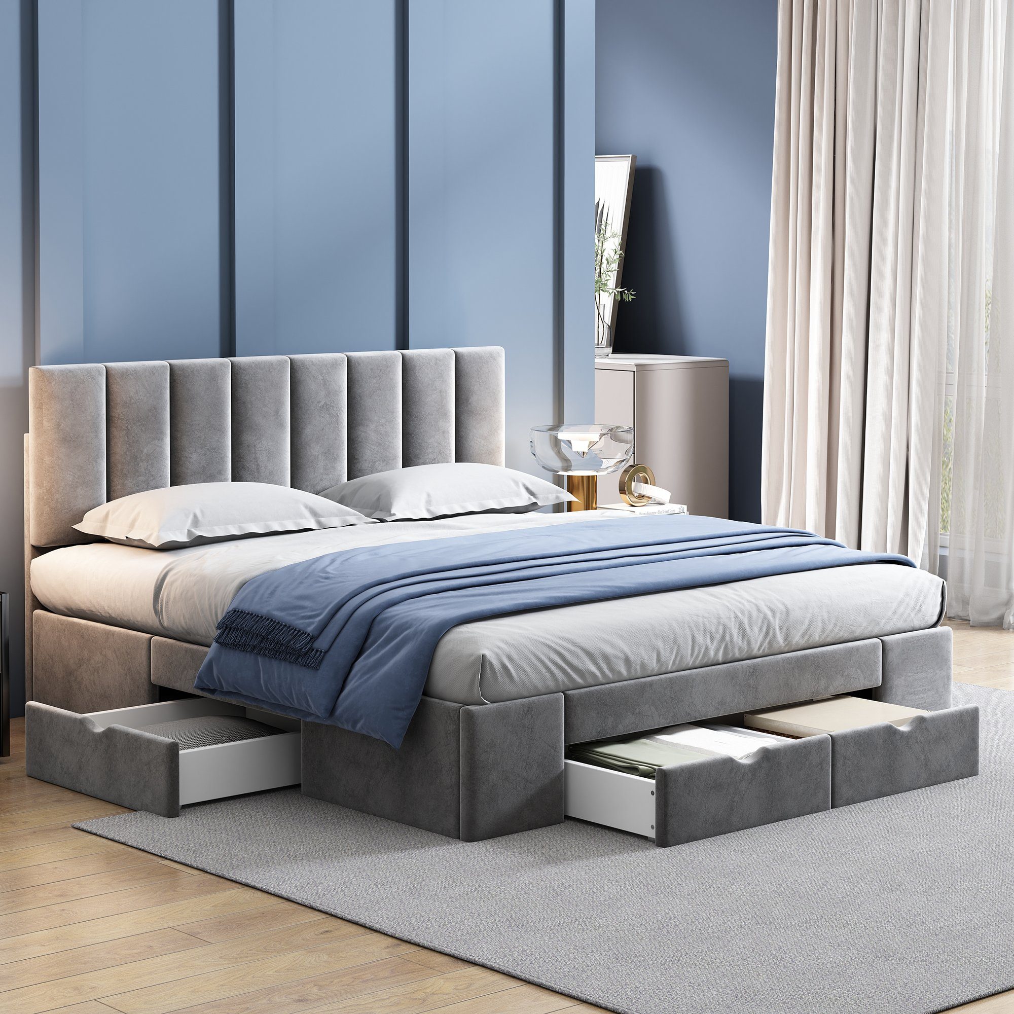 HAUSS SPOLE Polsterbett 160x200cm mit Lattenrost, günstig online kaufen