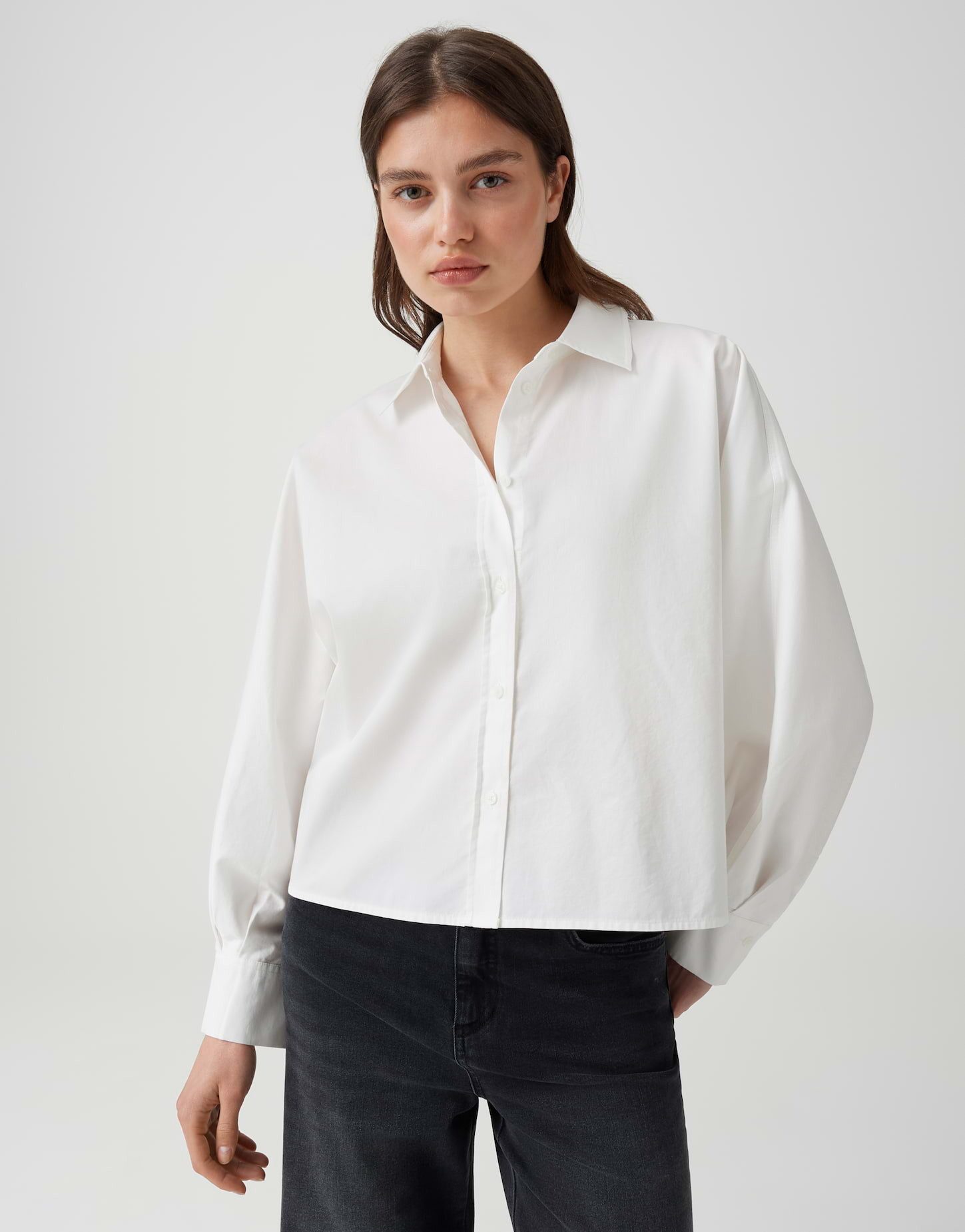 OPUS Hemdbluse Hemdbluse aus BCI Cotton Loose Fit Vielseitig kombinierbar für casual Looks