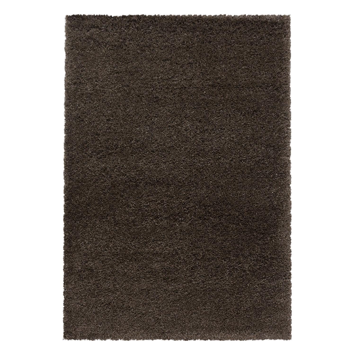 SchönesWohnen24 Hochflor-Teppich Hochflor Teppich FLUFFY Braun günstig online kaufen