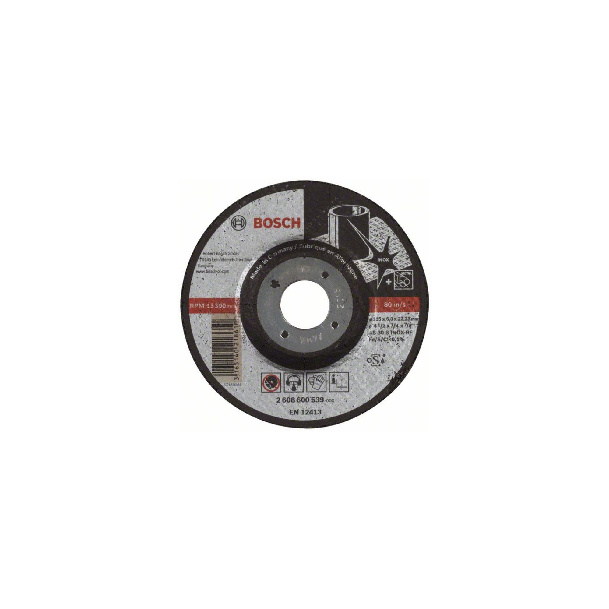Bosch Professional Schruppscheibe Bosch Schruppscheibe gekröpft Expert for Inox AS 30 S INOX BF 115 mm 2