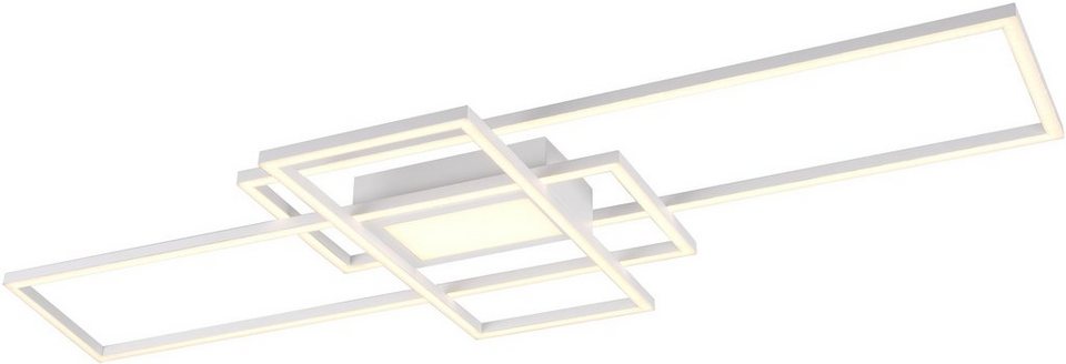 TRIO Leuchten LED Deckenleuchte MILA, LED fest integriert, Farbwechsler, Deckenlampe  inkl. Fernbedienung, dimmbar, 3000 - 6500K