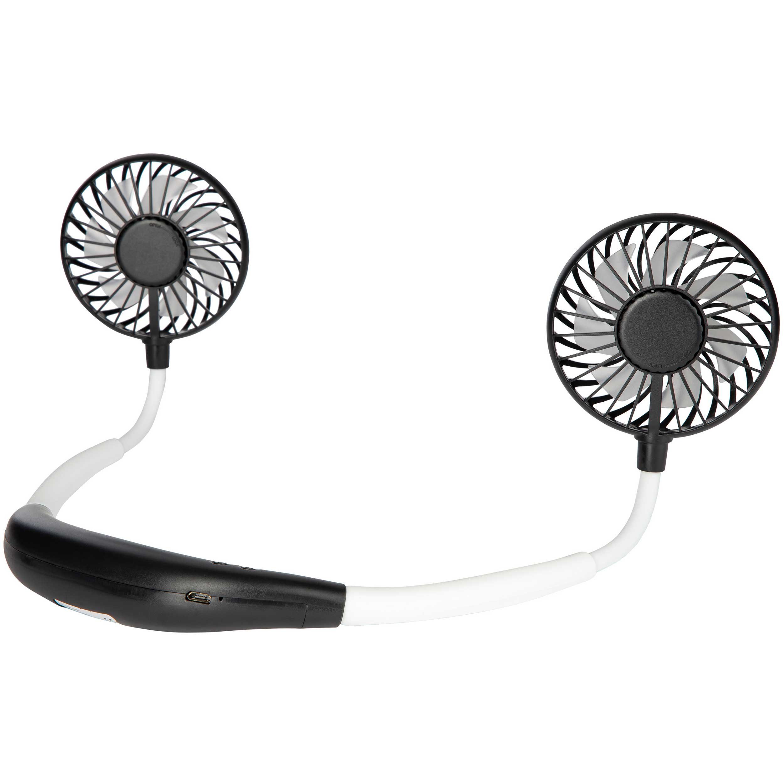 ONVAYA Umhängeventilator Nackenventilator schwarz und weiß, Tragbarer Mini Ventilator