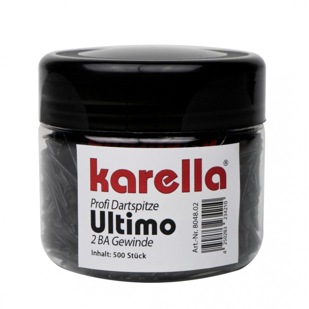 Karella Dartpfeil Softspitzen Ultimo 500 St. in Dose 2BA Gewinde Schwarz