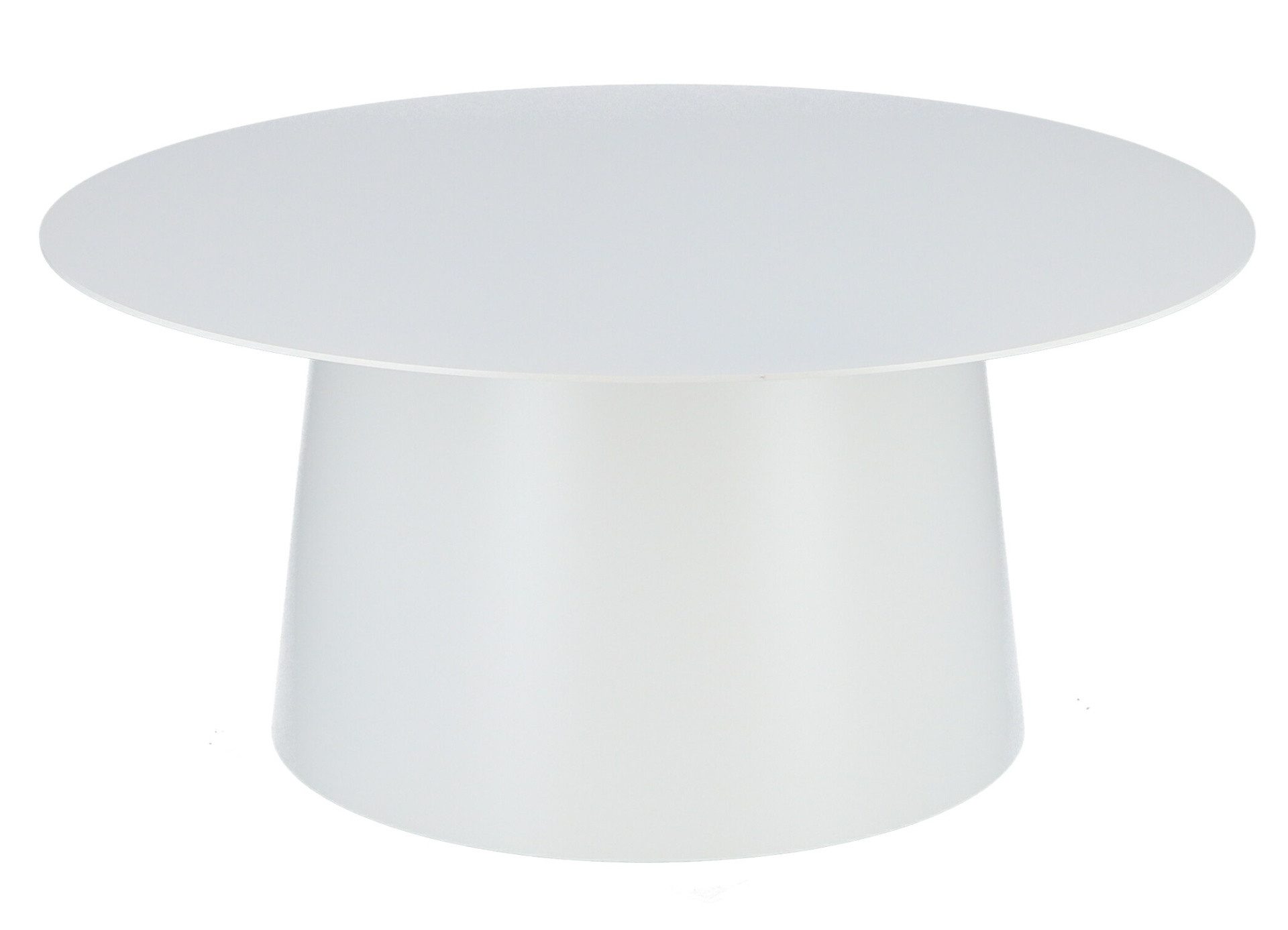 Beistelltisch Feel aus Aluminium, Weiß, Ø 80 cm