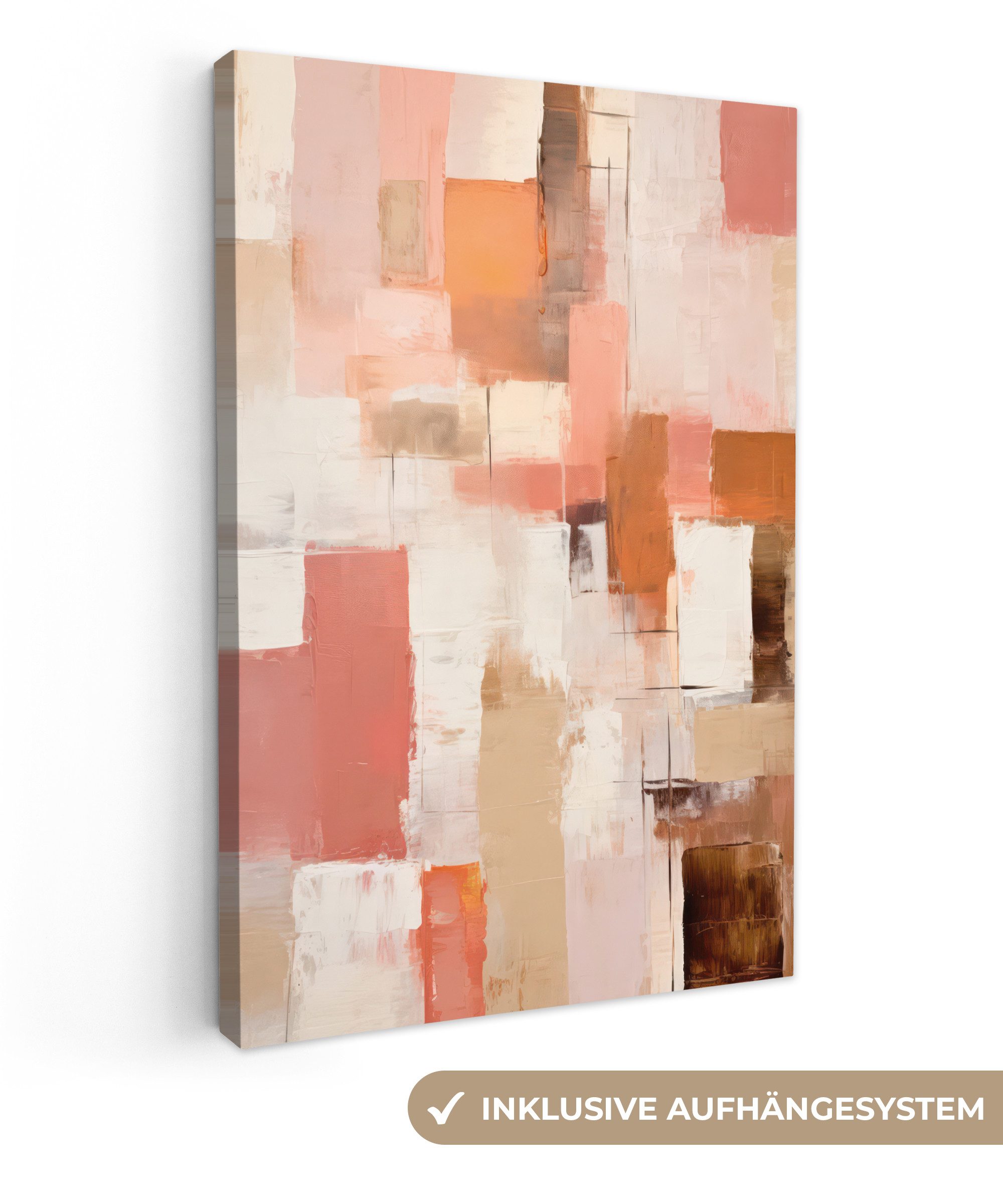OneMillionCanvasses® Leinwandbild Kunst - Rosa - günstig online kaufen