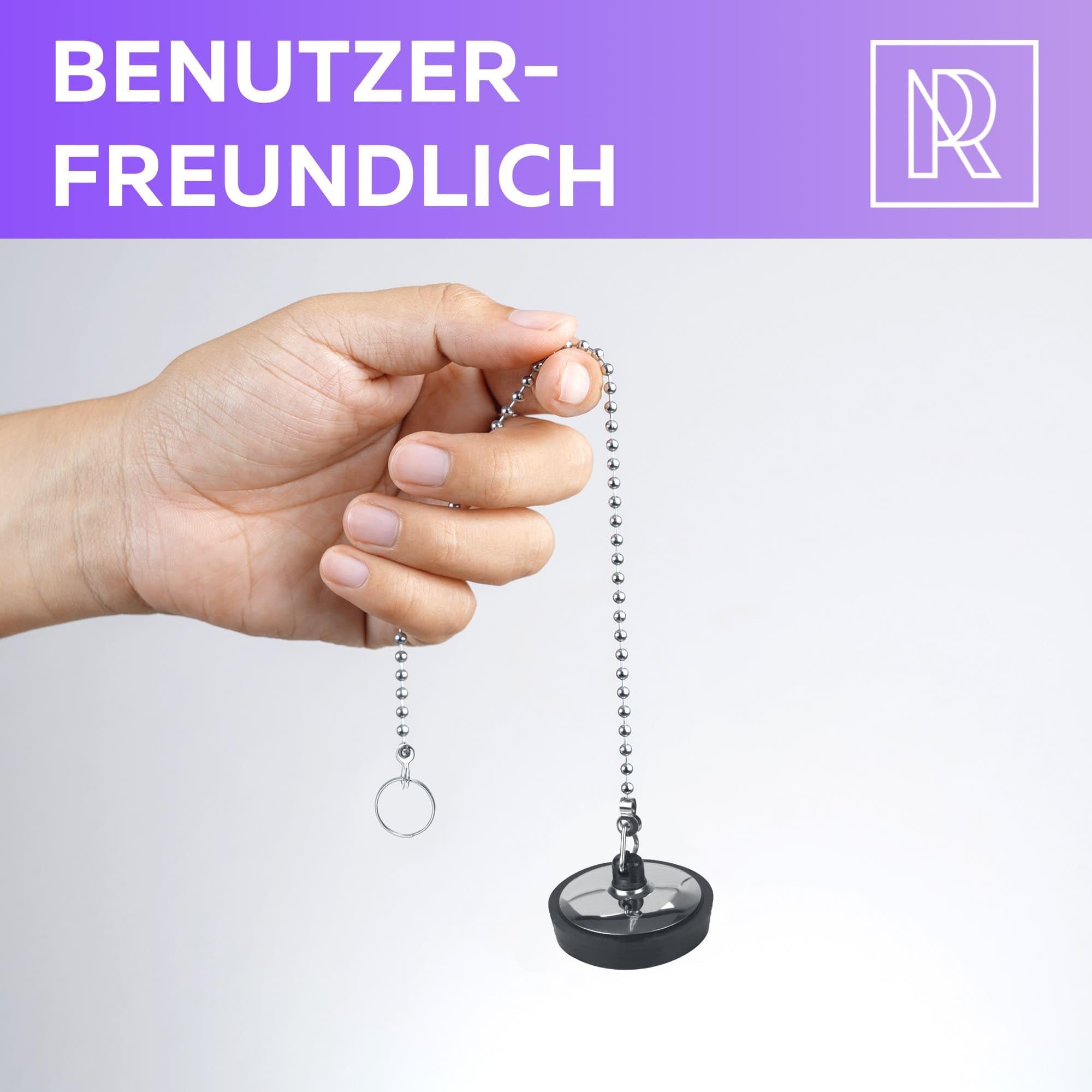 M. Rosenfeld Waschbeckenstöpsel Universal Waschbeckenstöpsel und Abflussstopfen für Küchenspülen – Bild 4 von 5
