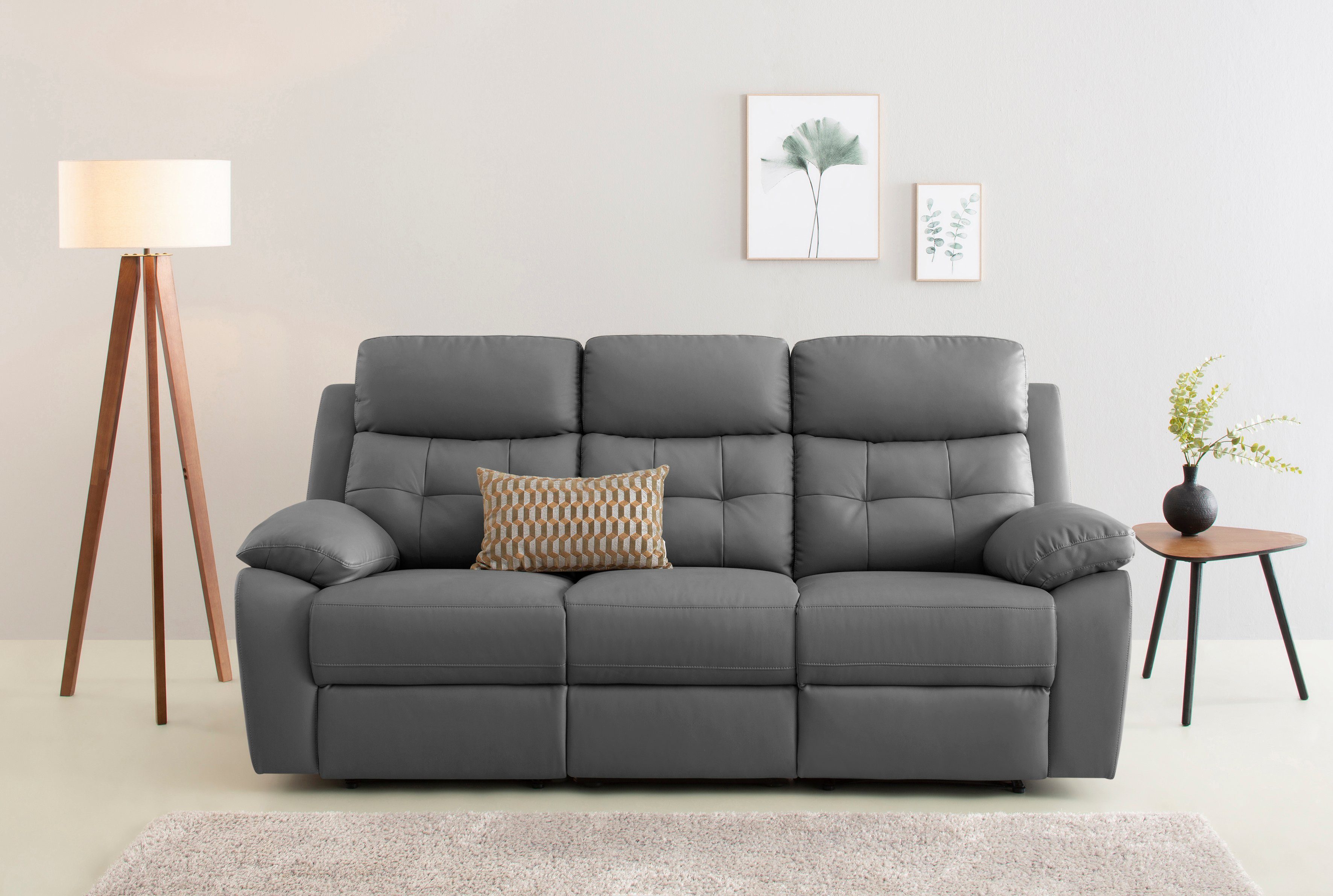 Home affaire 3-Sitzer "Lannilis" mit manueller und elektrischer Relaxfunkti günstig online kaufen