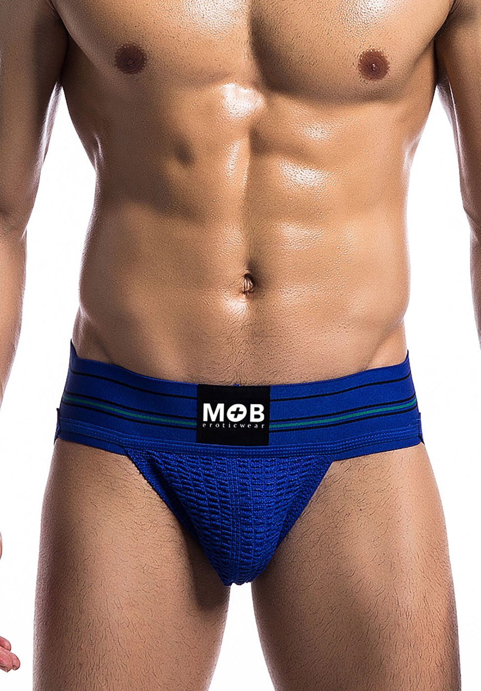 MOB Eroticwear Slip Classic Jock-Strap pofrei - blau