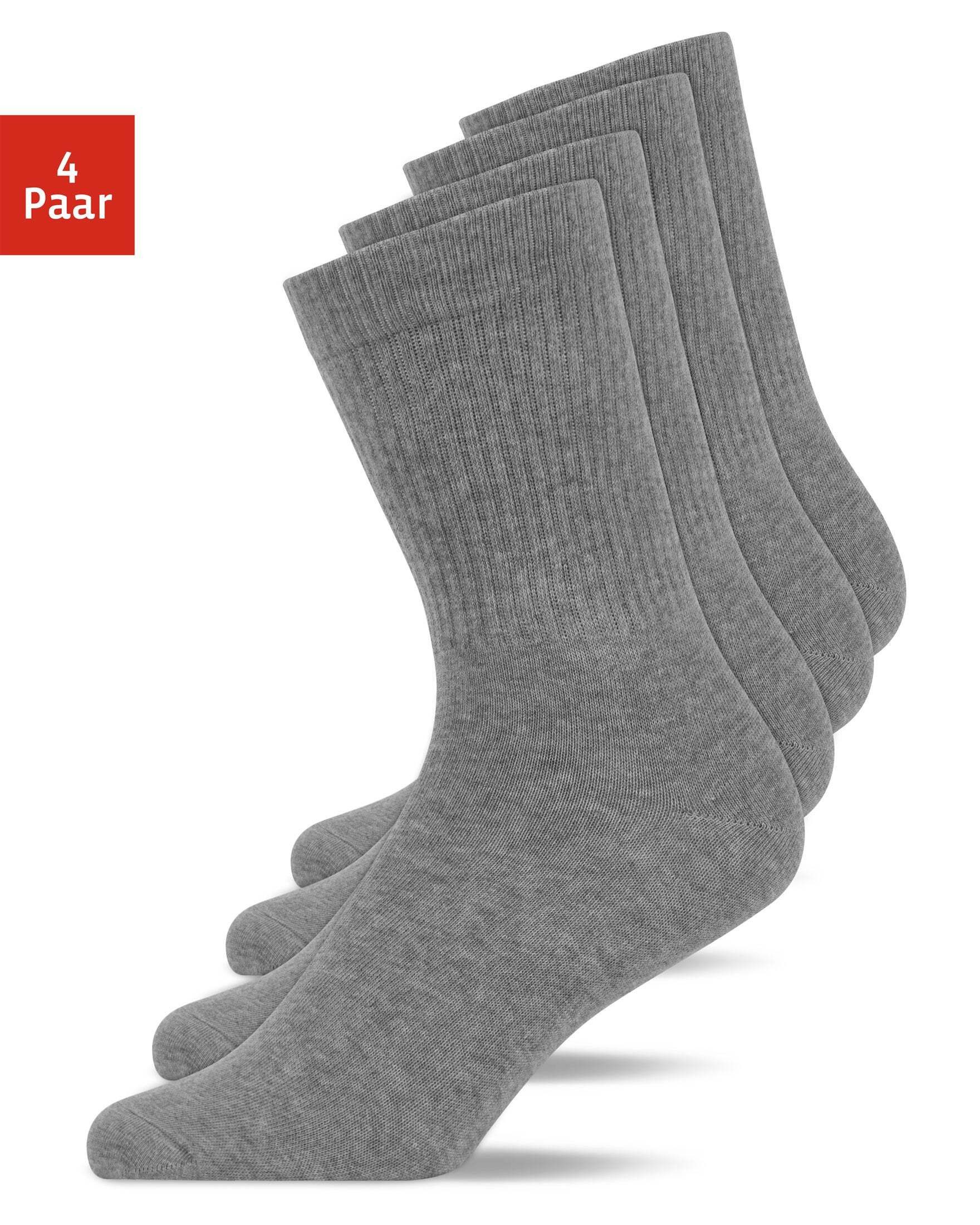 SNOCKS Tennissocken Hohe Sportsocken für Damen & Herren (4-Paar) aus Bio-Baumwolle, stylish für jedes Outfit