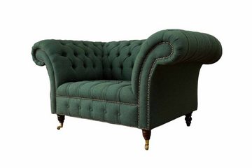 JVmoebel Chesterfield-Sessel, Sessel Chesterfield Wohnzimmer Klassisch Design Couch Textil