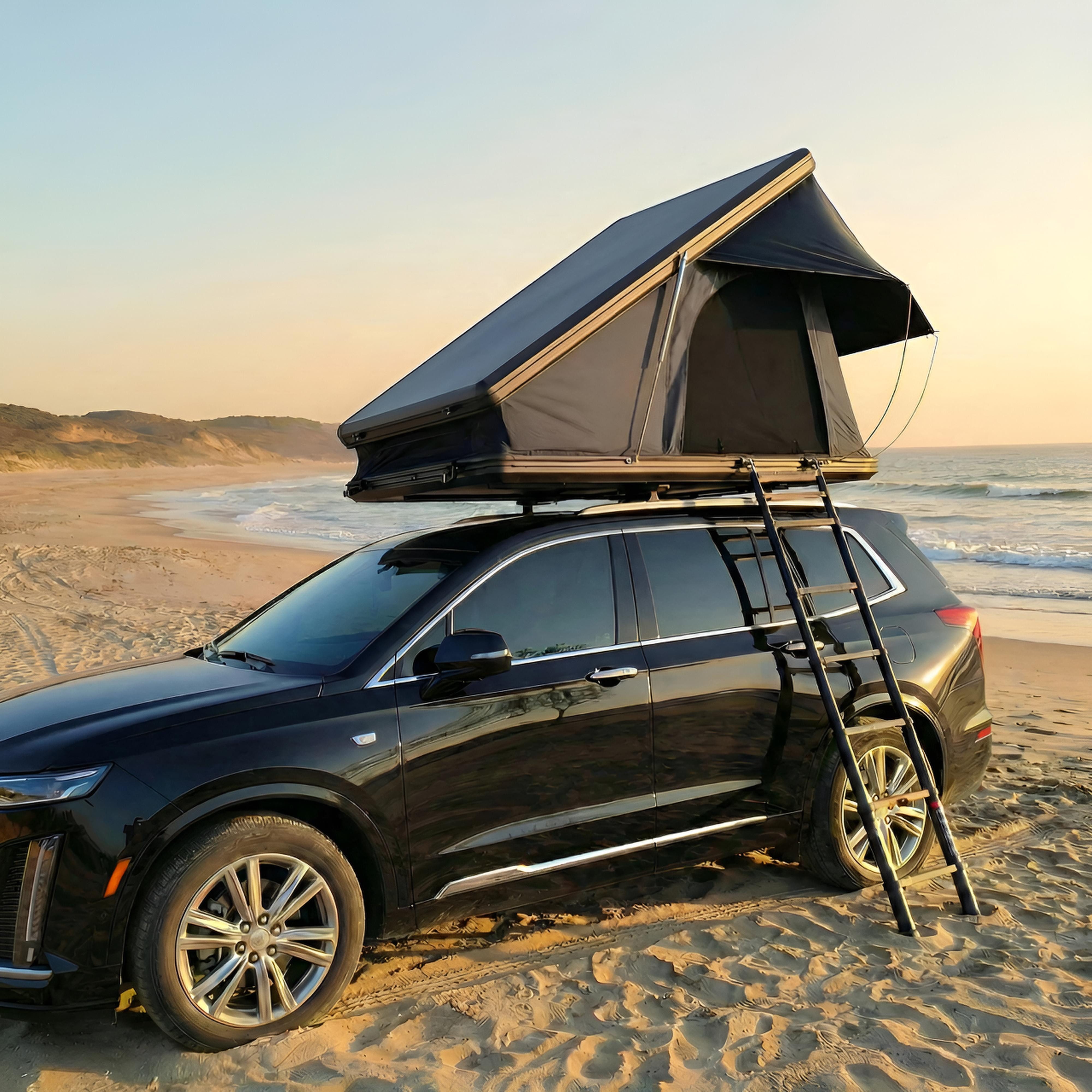 TZIpower Dachzelt Autodachzelt Aluminium Hardcase Dachzelt Auto Camping LED Dachträger, Personen: 3 (1 tlg)