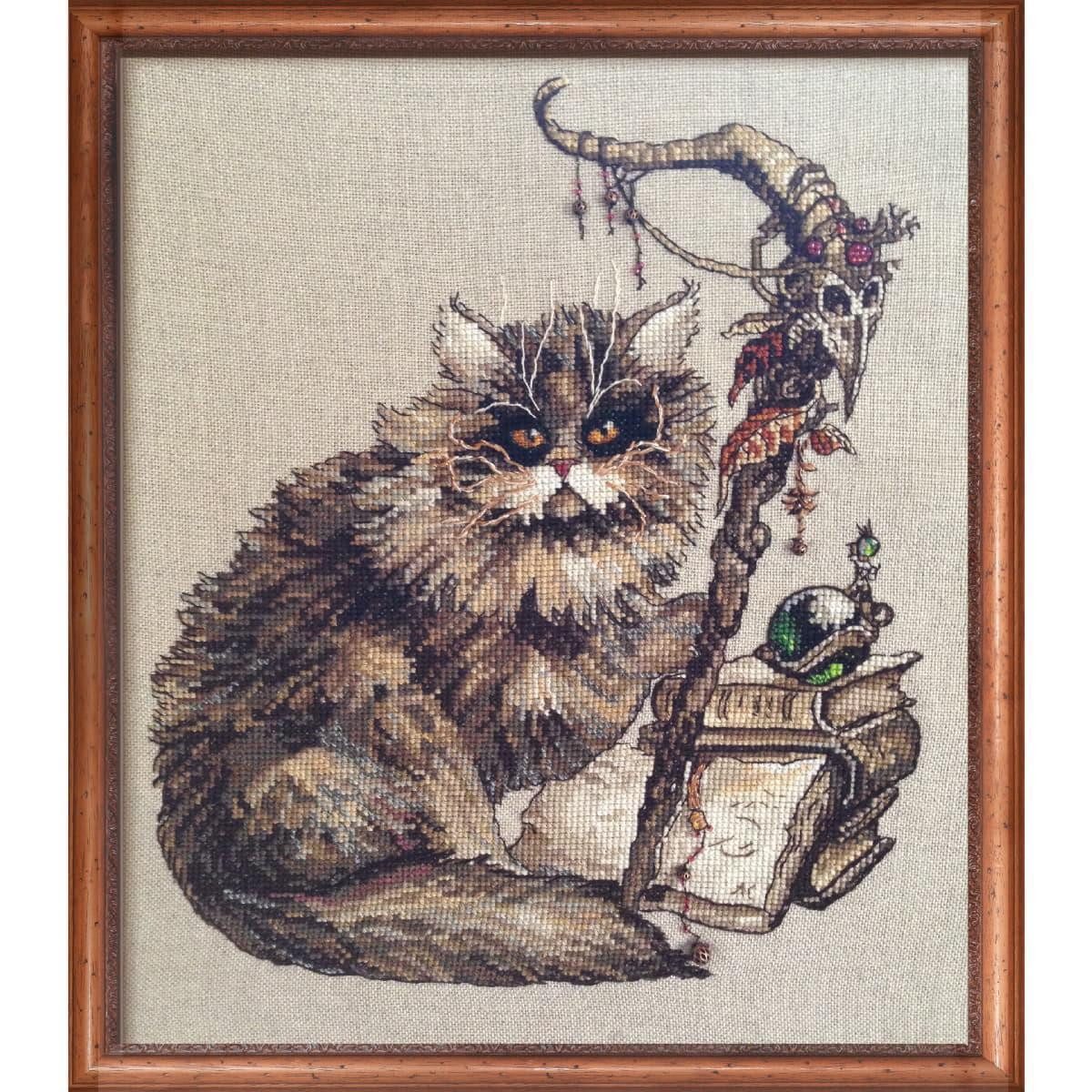 Kreativset Nimue Kreuzstich Set "Schamane", Zählmuster, 142K, 21x25cm